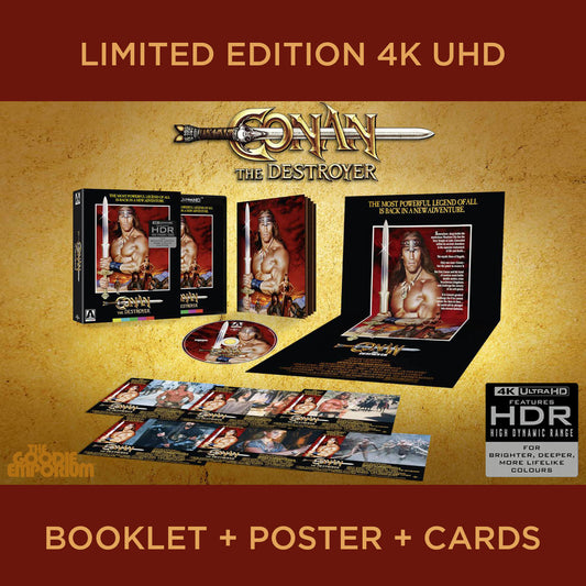 Conan the Destroyer 4K Ultra HD UHD 2 Arnold Schwarzenegger Arrow Films Blu-ray