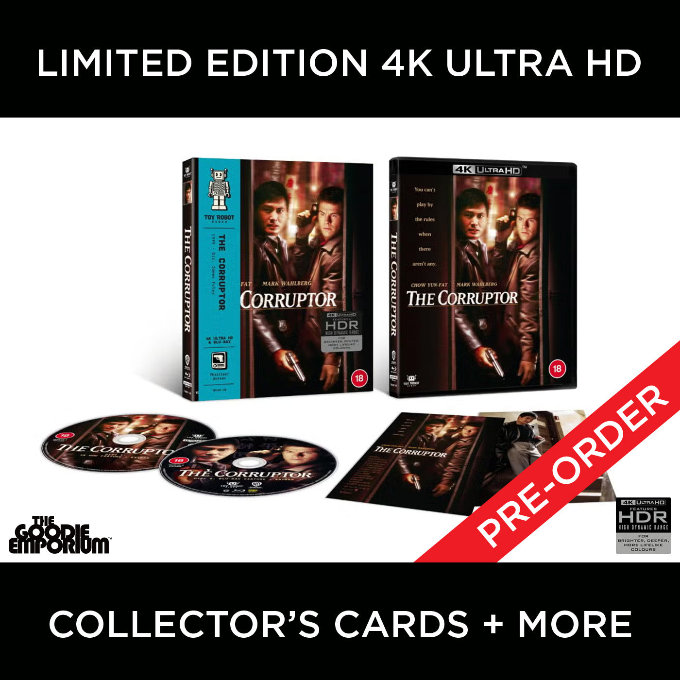 The Corruptor 4K Ultra HD 1999 Blu-ray Chow Yun-fat Mark Wahlberg Toy Robot Video Arrow The Corrupter
