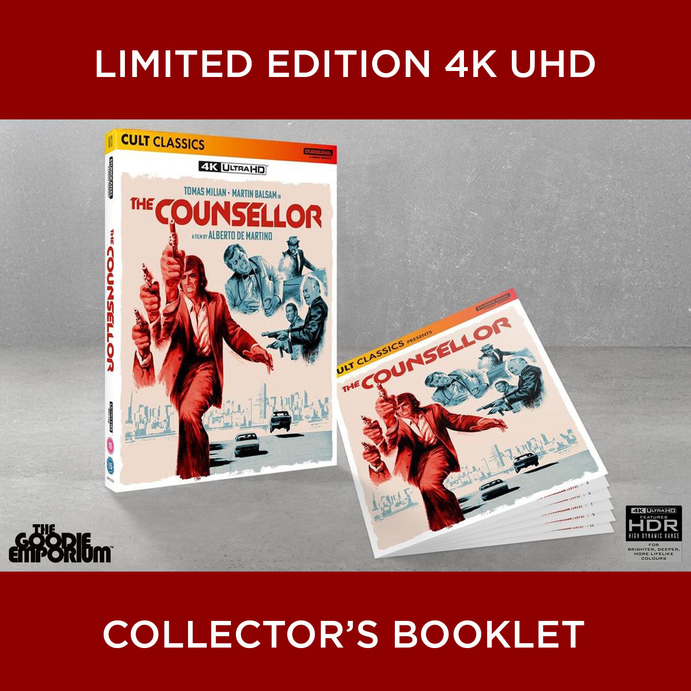 The Counselor 4K Ultra HD Blu-ray 1973 Studio Canal Counselor at Crime Martin Balsam Tomás Milián