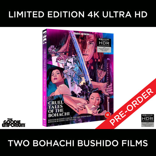Cruel Tales Of The Bohachi 4K Ultra HD UHD Blu-ray Eureka Code of the Forgotten Eight Bohachi Bushido The Villain.