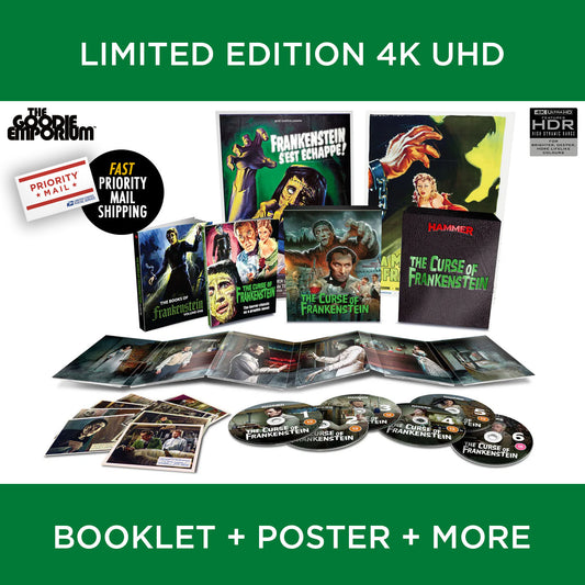 The Curse of Frankenstein 4K Ultra HD 1957 Blu-ray Hammer Films Peter Cushing