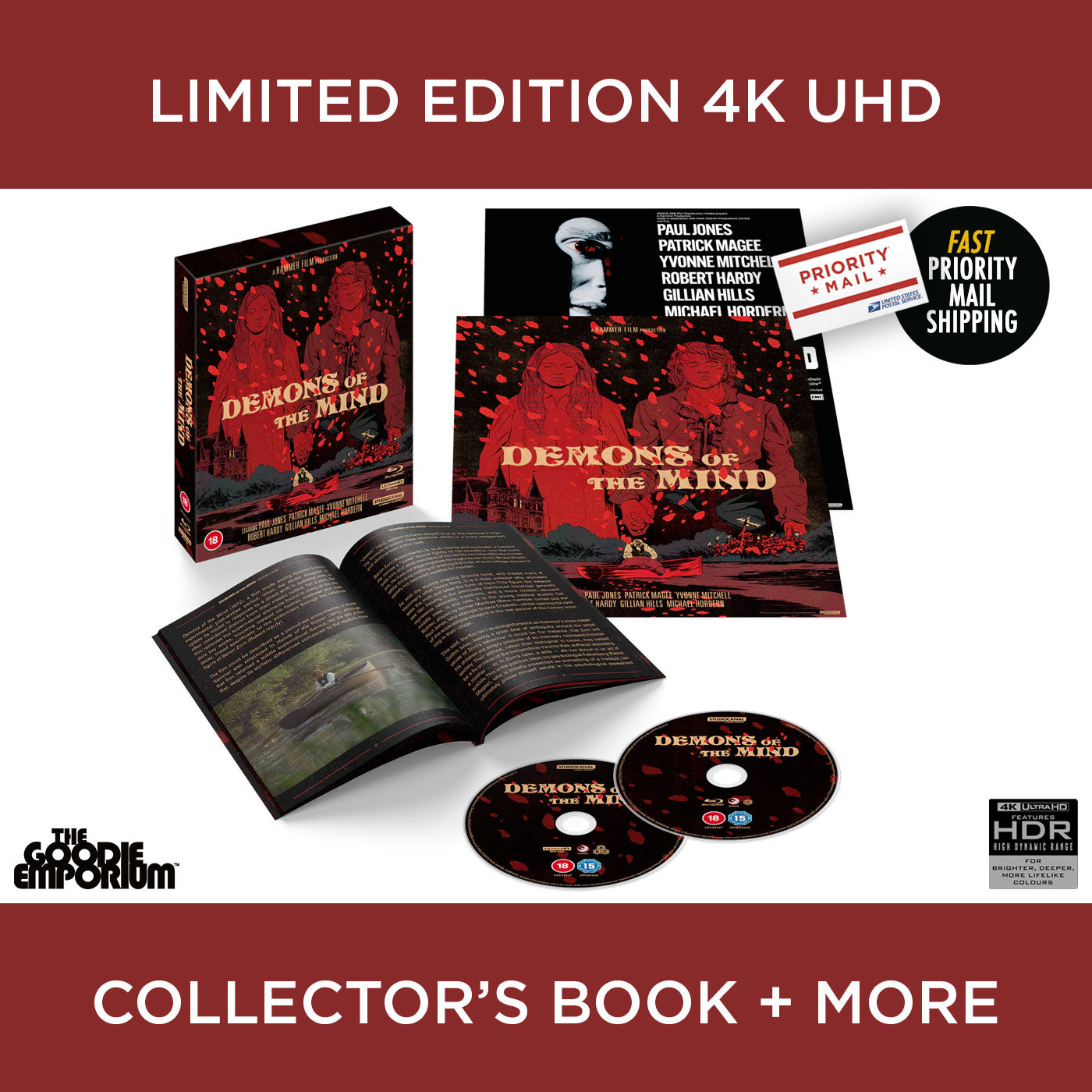Demons of the Mind 4K Ultra HD Blu-ray Hammer Films Peter Sykes Paul Jones Patrick Magee