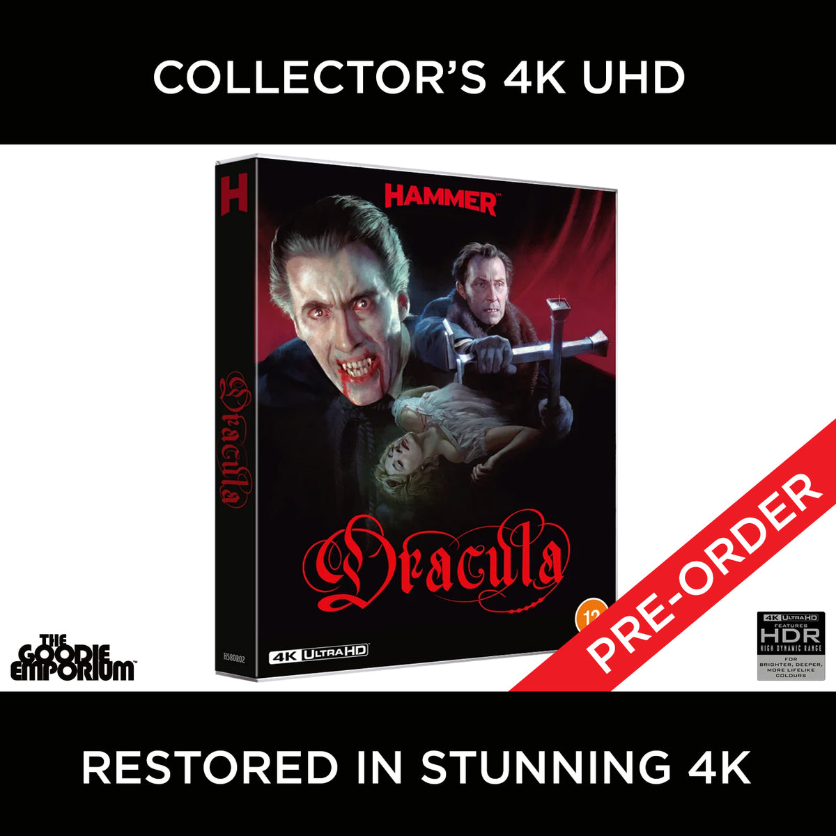 Dracula  4K Ultra HD Hammer Films 1958 Terence Fisher Peter Cushing Christopher Lee