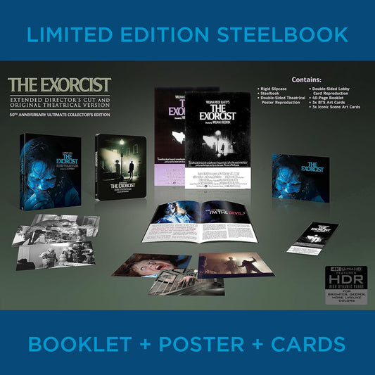 The Exorcist 5-Disc 4K Ultra HD Blu-ray SteelBook Warner Limited Edition Poster