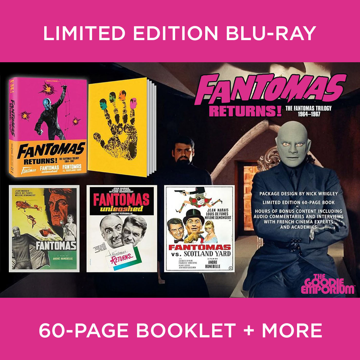 Fantomas Returns Trilogy Blu-ray Unleashed Scotland Yard Eureka André Hunebelle