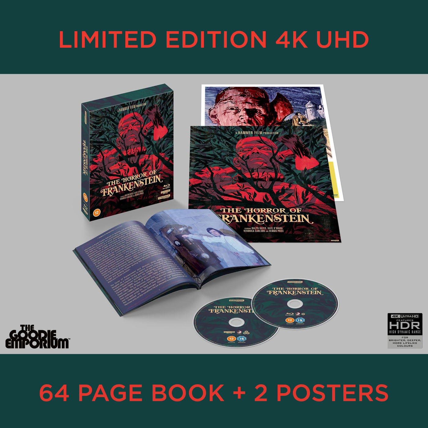 The Horror of Frankenstein 4K Ultra HD 1970 Hammer Blu-ray Studio Canal