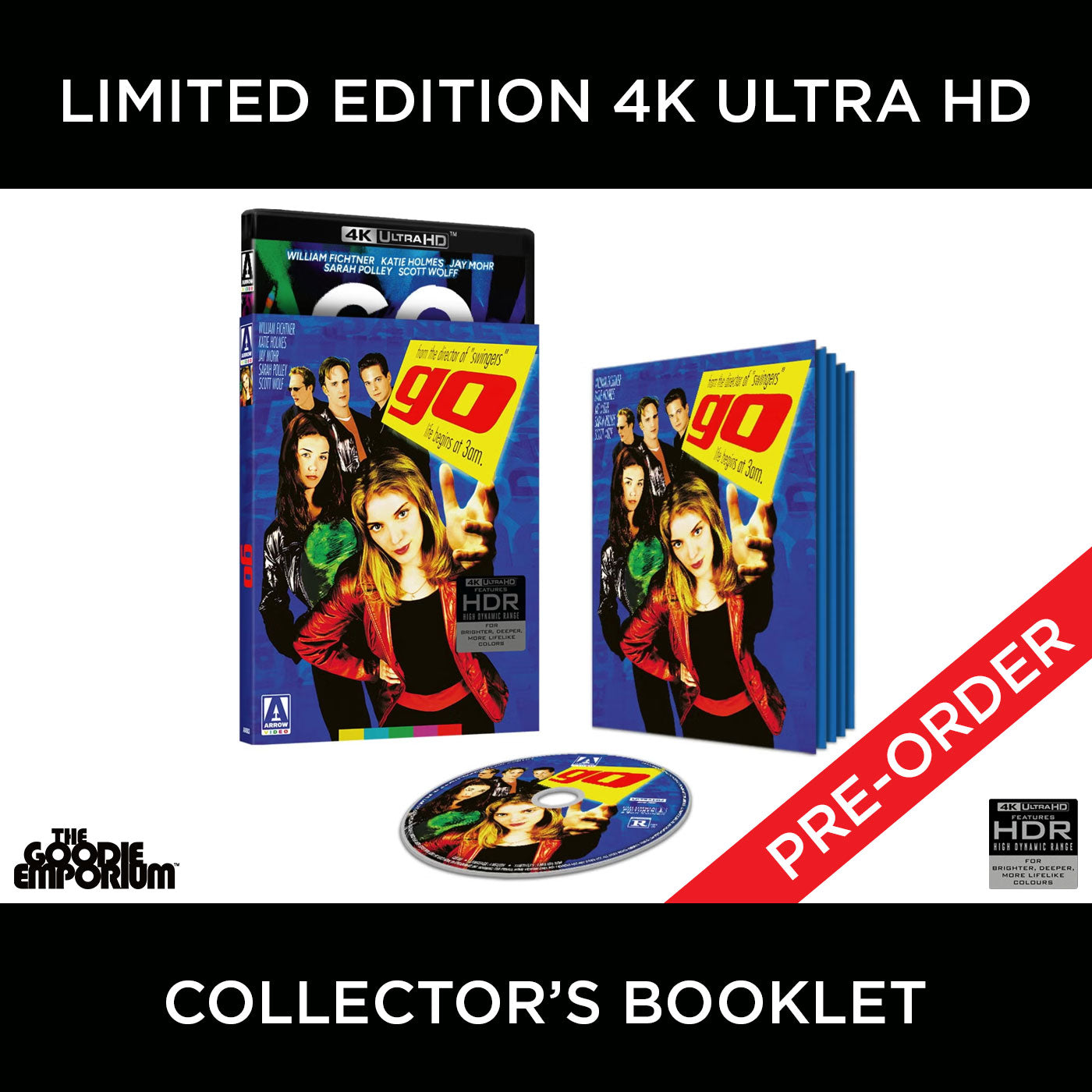 Go 4K Ultra HD Blu-ray 1999 Arrow Doug Liman Sarah Polley Timothy Olyphant Katie Holmes