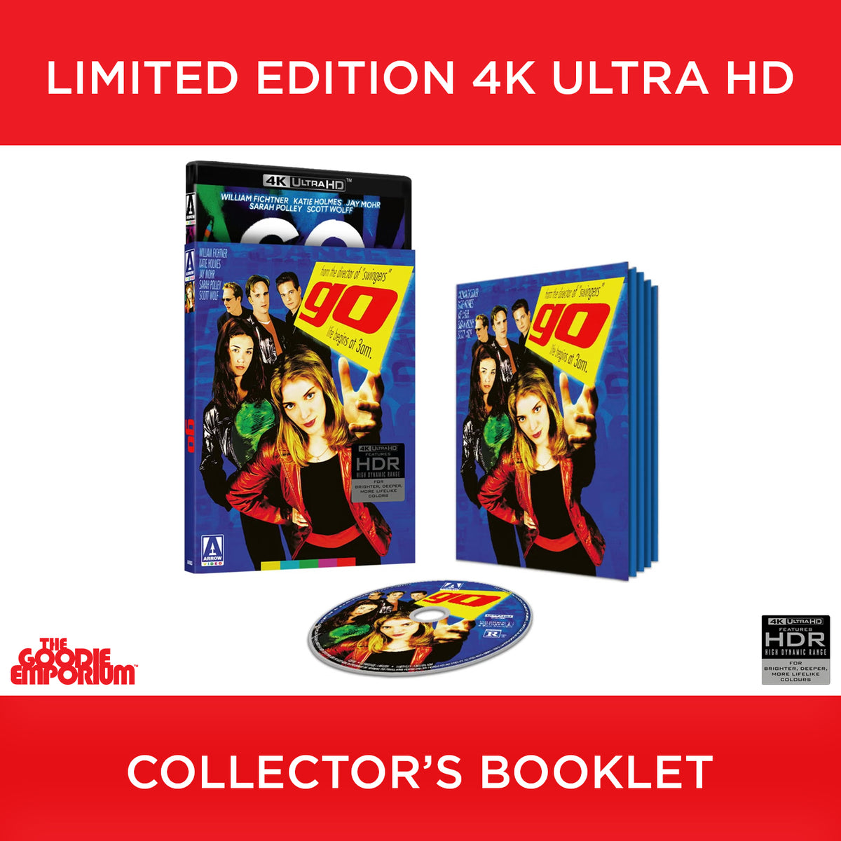 Go 4K Ultra HD Blu-ray 1999 Arrow Doug Liman Sarah Polley Timothy Olyphant Katie Holmes
