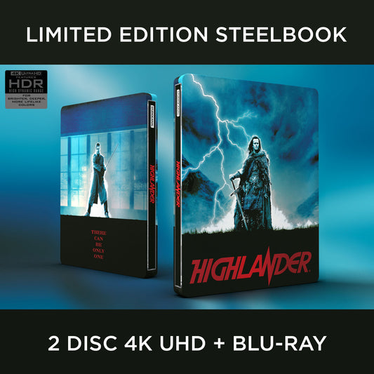 Highlander 1986 High Lander 4K Ultra HD Blu-ray Steel Book Studio Canal