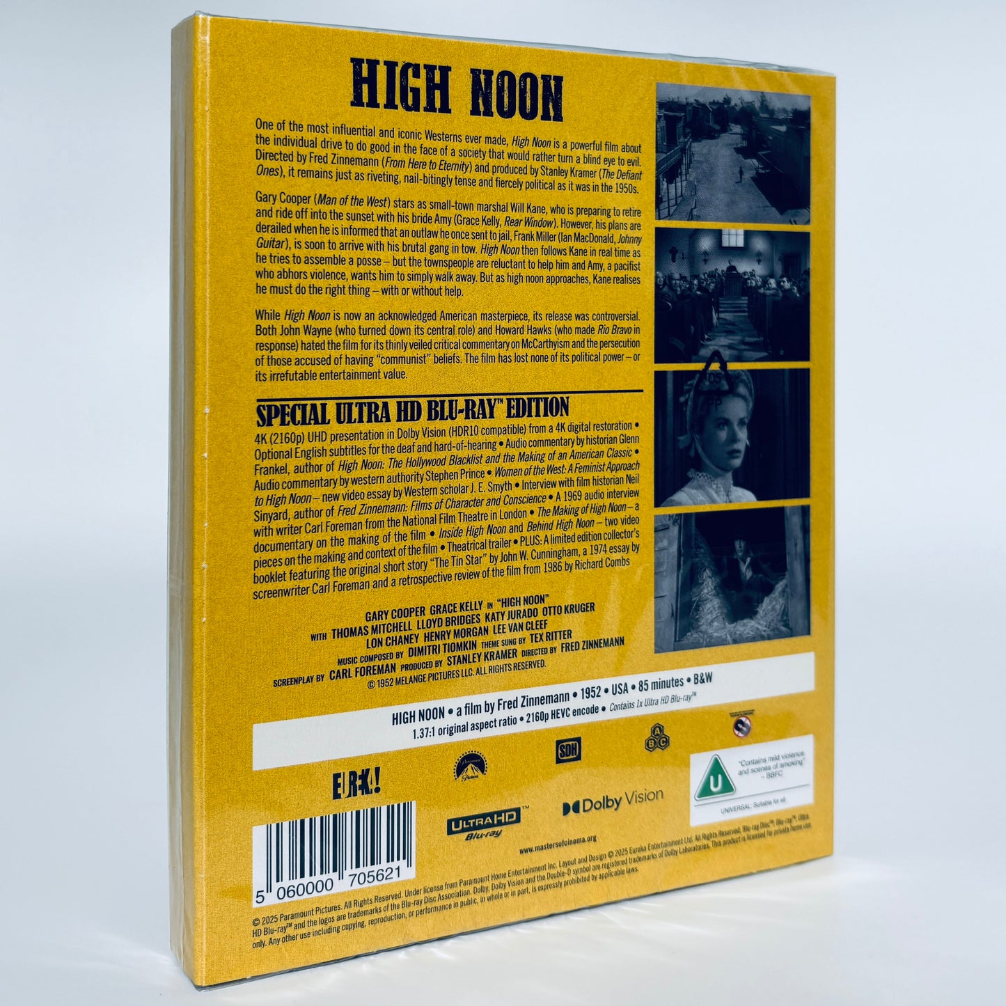 High Noon 4K Ultra HD UHD 1952 Eureka Gary Cooper Fred Zinnemann Grace Kelly