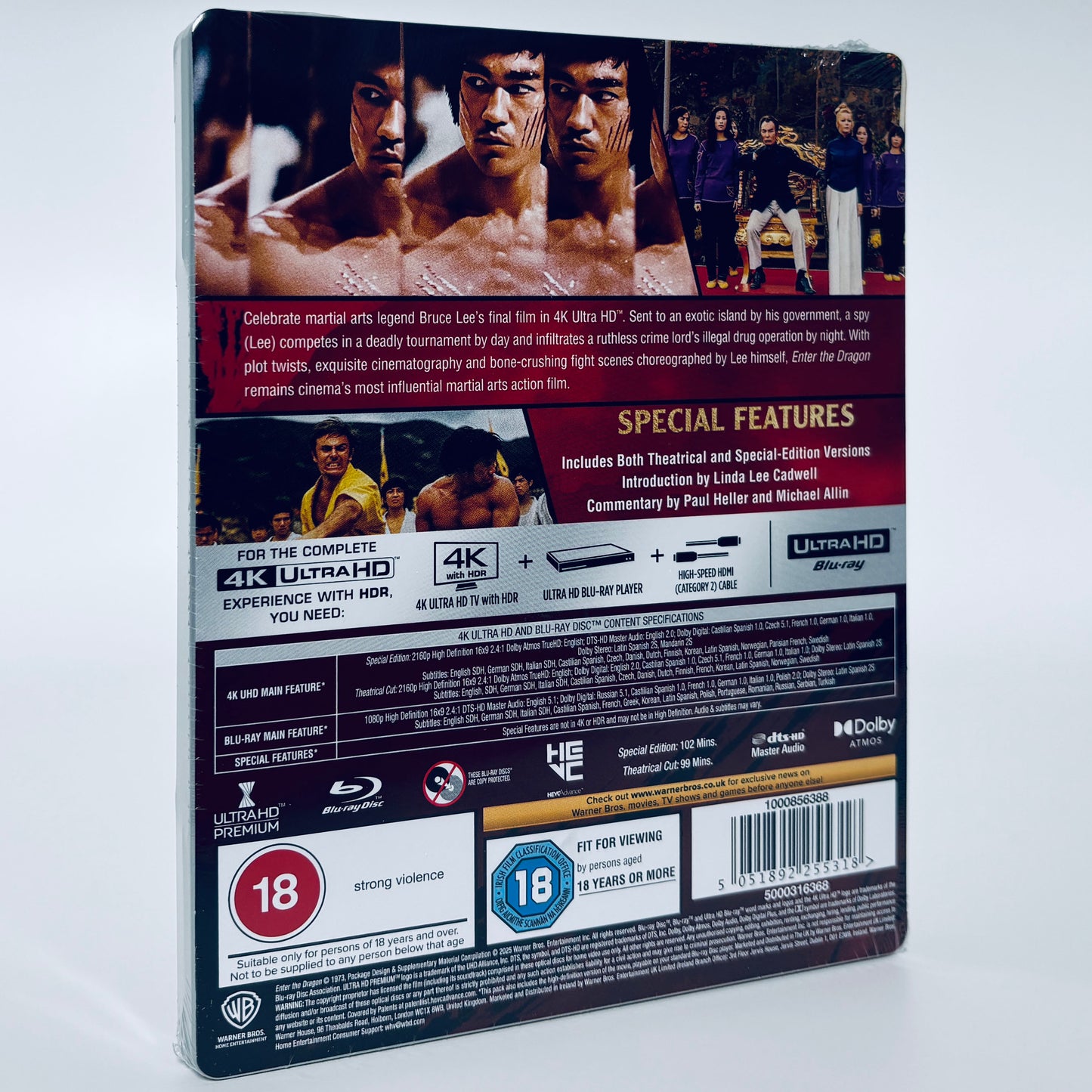 Enter the Dragon 4K Ultra HD UHD Bruce lee Blu-ray Warner SteelBook Steel Book