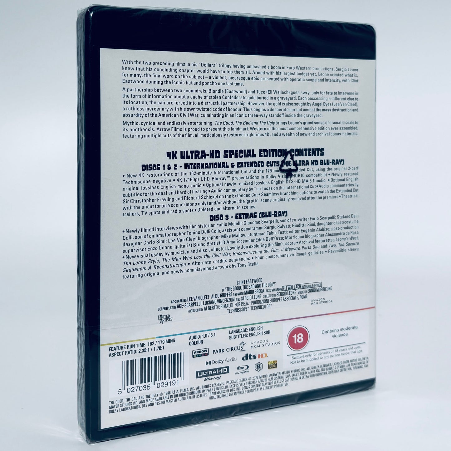 The Good The Bad and the Ugly 4K Ultra HD UHD Blu-ray Arrow Clint Eastwood Standard