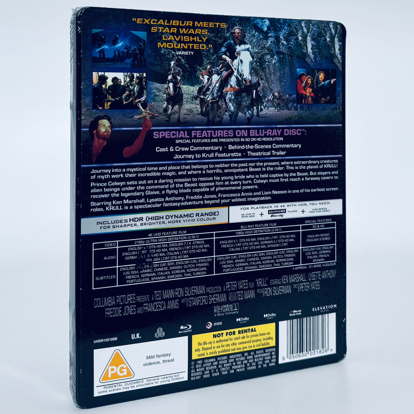 Krull 4K Ultra HD UHD 1983 Blu-ray SteelBook Steel Book Liam Neeson