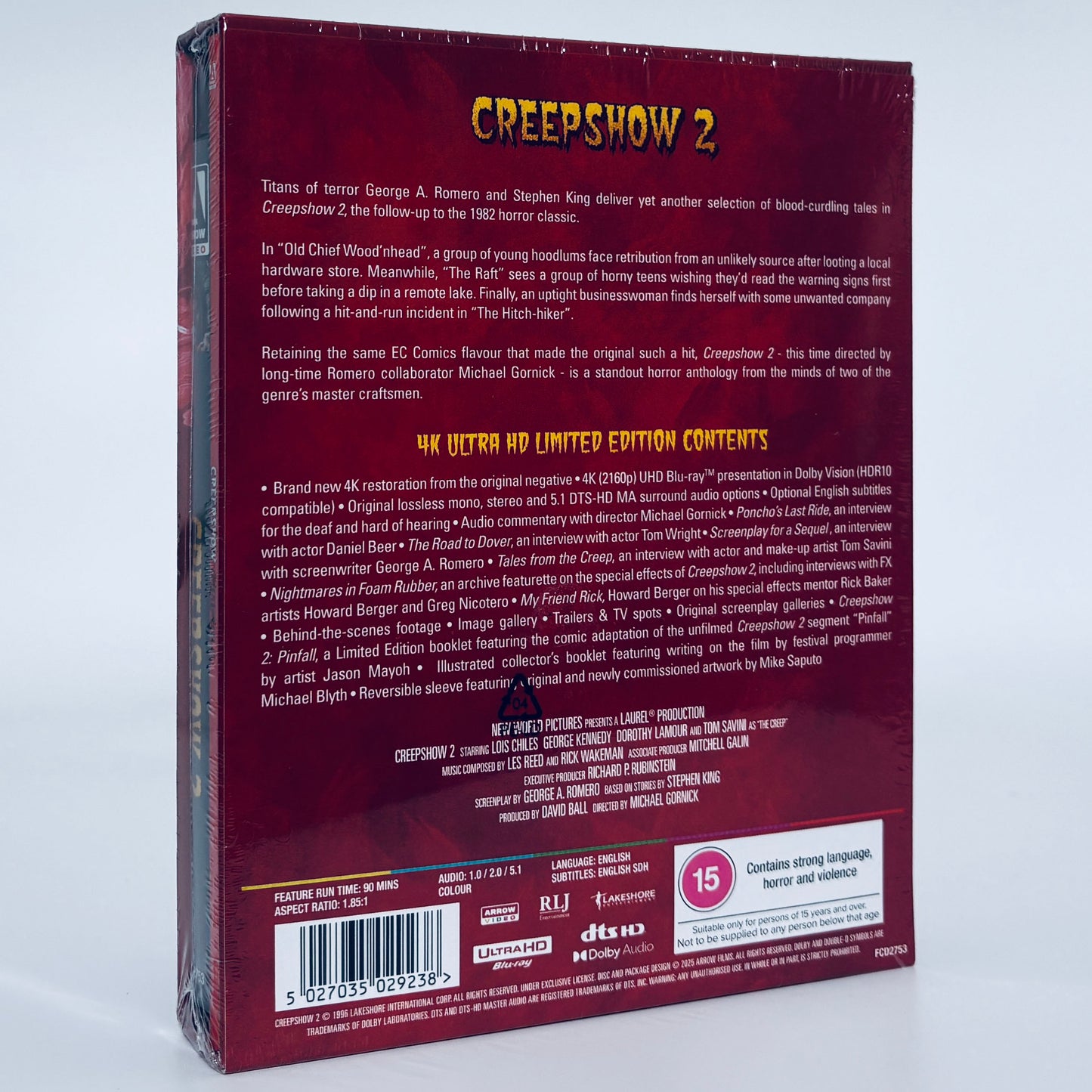 Creepshow 2 4K Ultra HD Blu-ray UHD Arrow II Creep show comic book