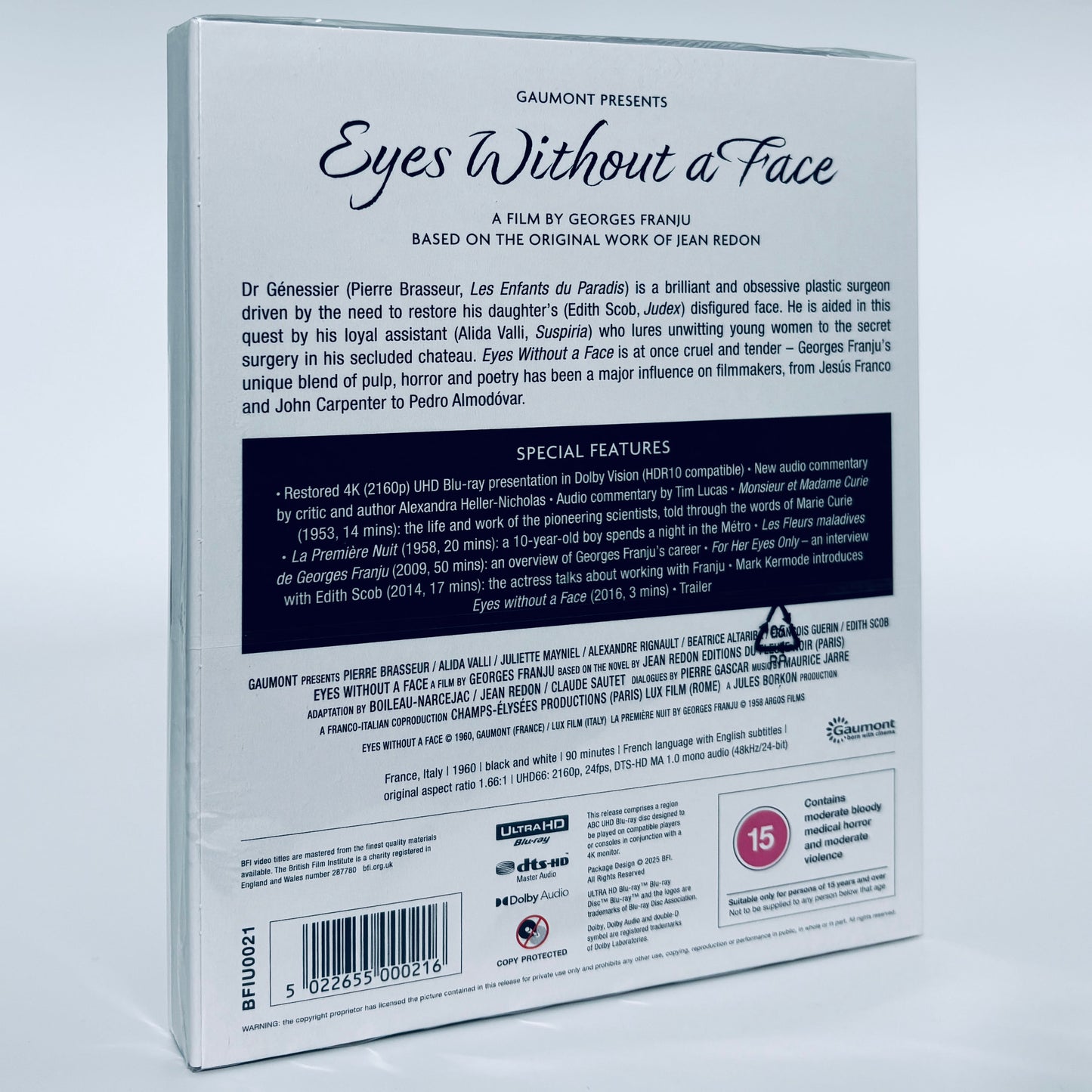 Eyes Without a Face 4K Ultra HD 1960 Blu-ray BFI Georges Franju Pierre Brasseur