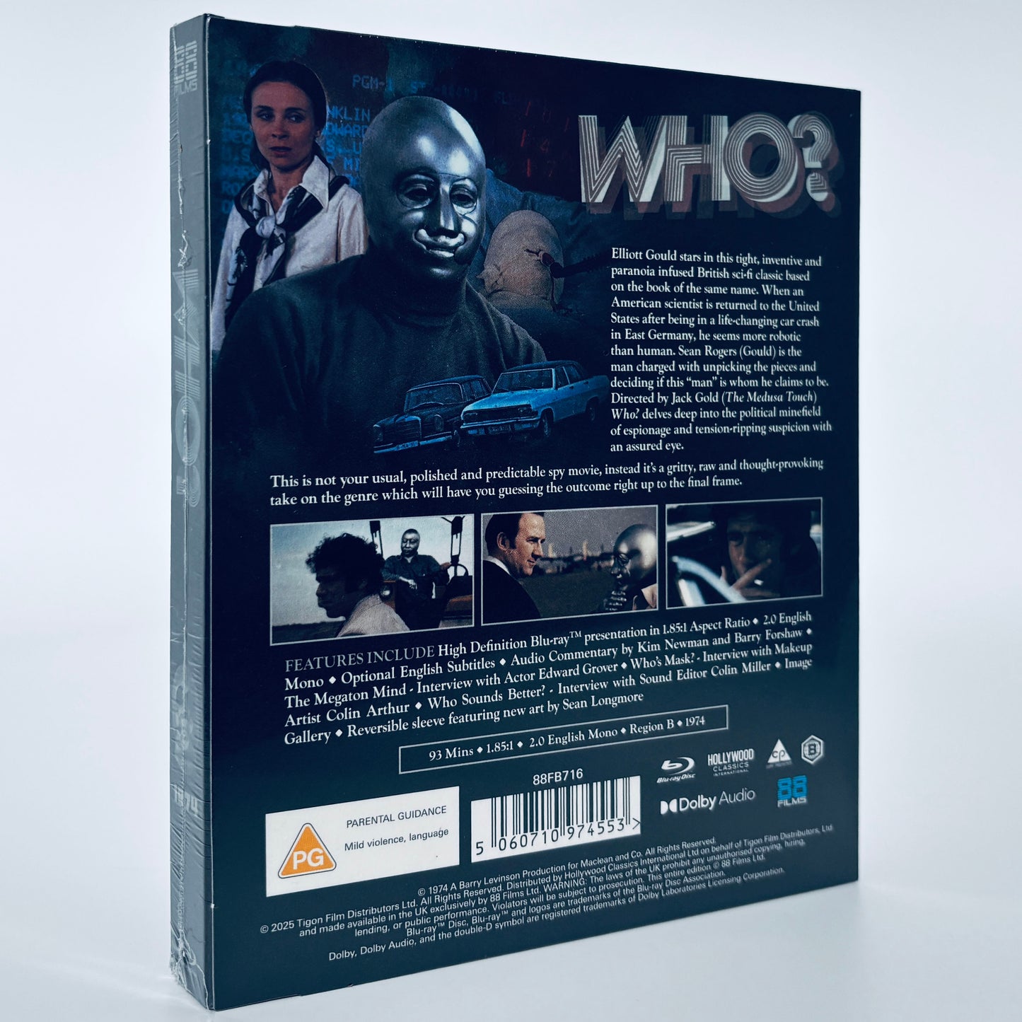 Who? Blu-ray 88 Films Elliott Gould Man in the Steel Mask Roboman Robo Prisoner