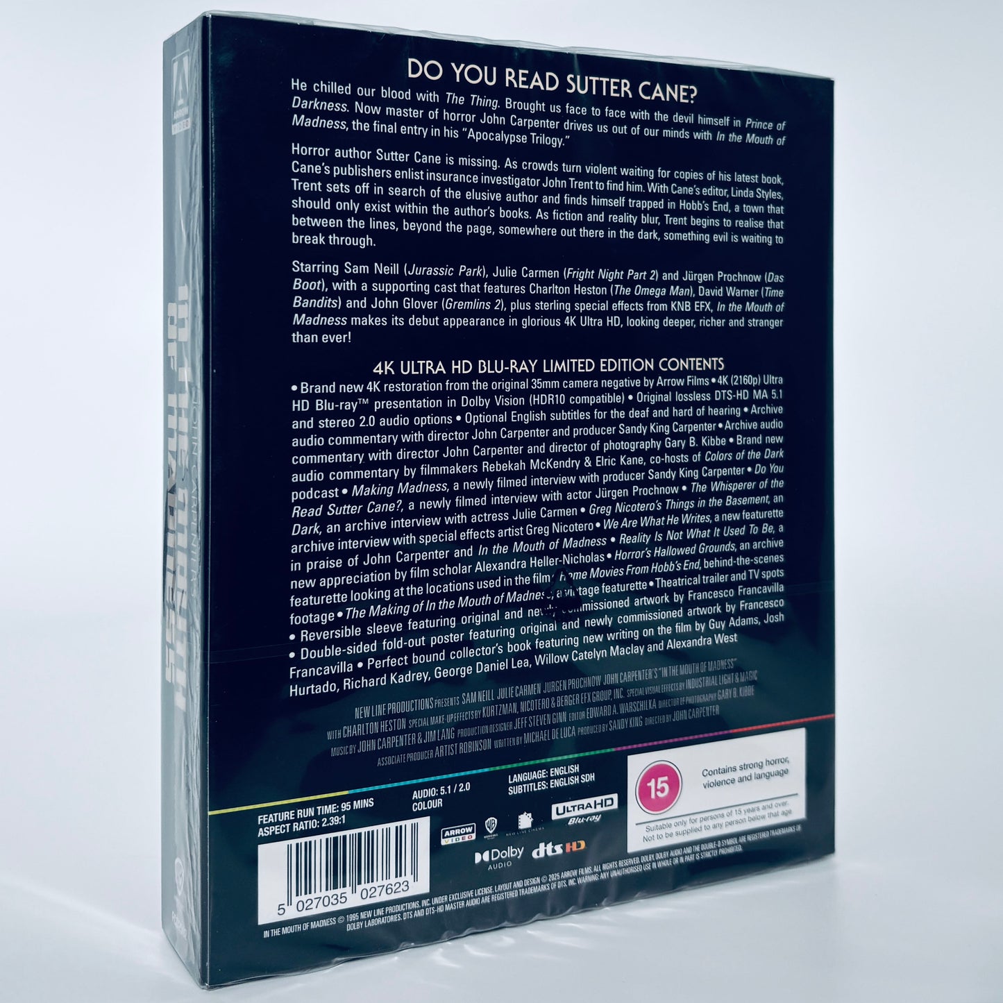 In the Mouth of Madness 4K Ultra HD 1994 Blu-ray Arrow UHD John Carpenter