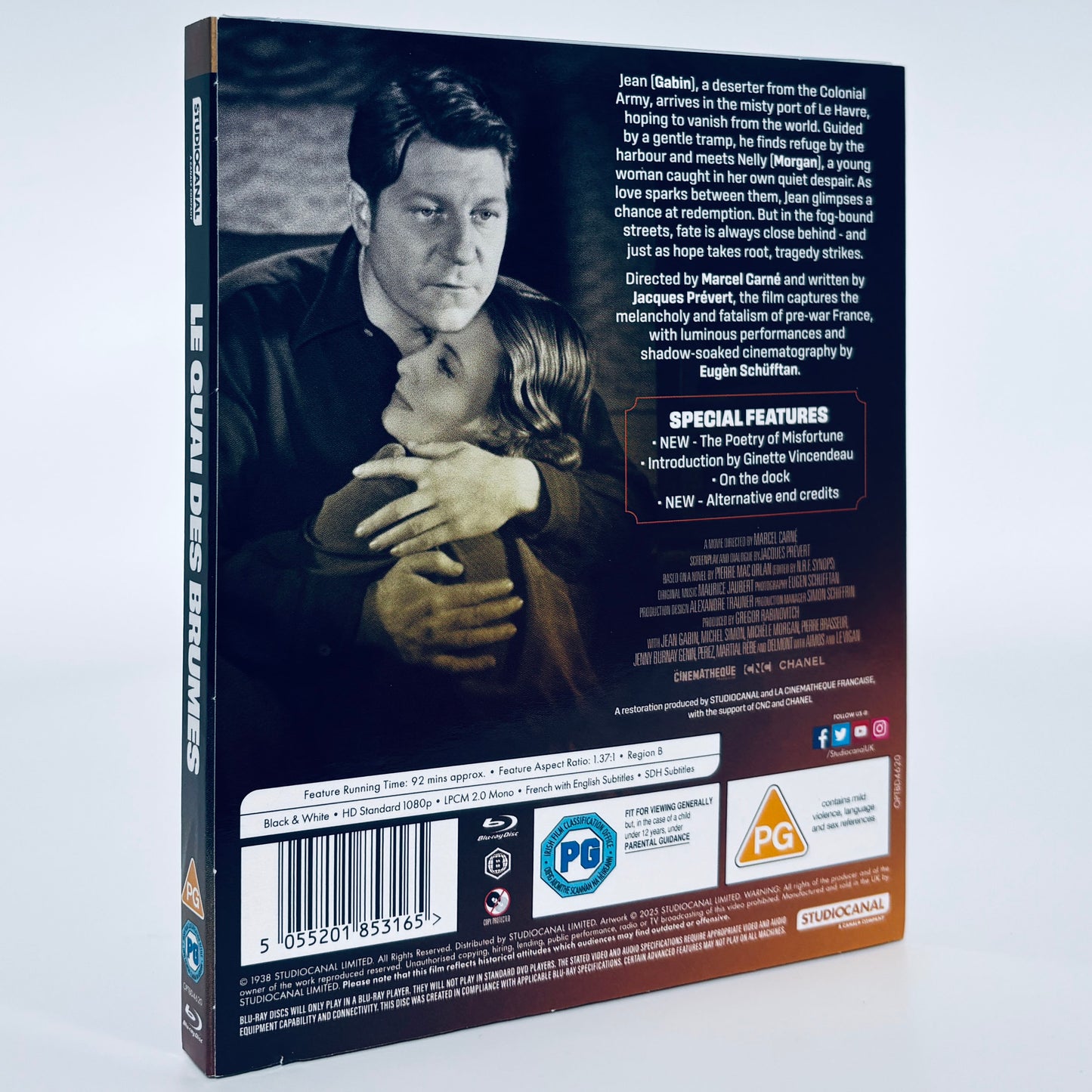 Le Quai Des brumes Port of Shadows Blu-ray 1938 Studio Canal UK Marcel Carné