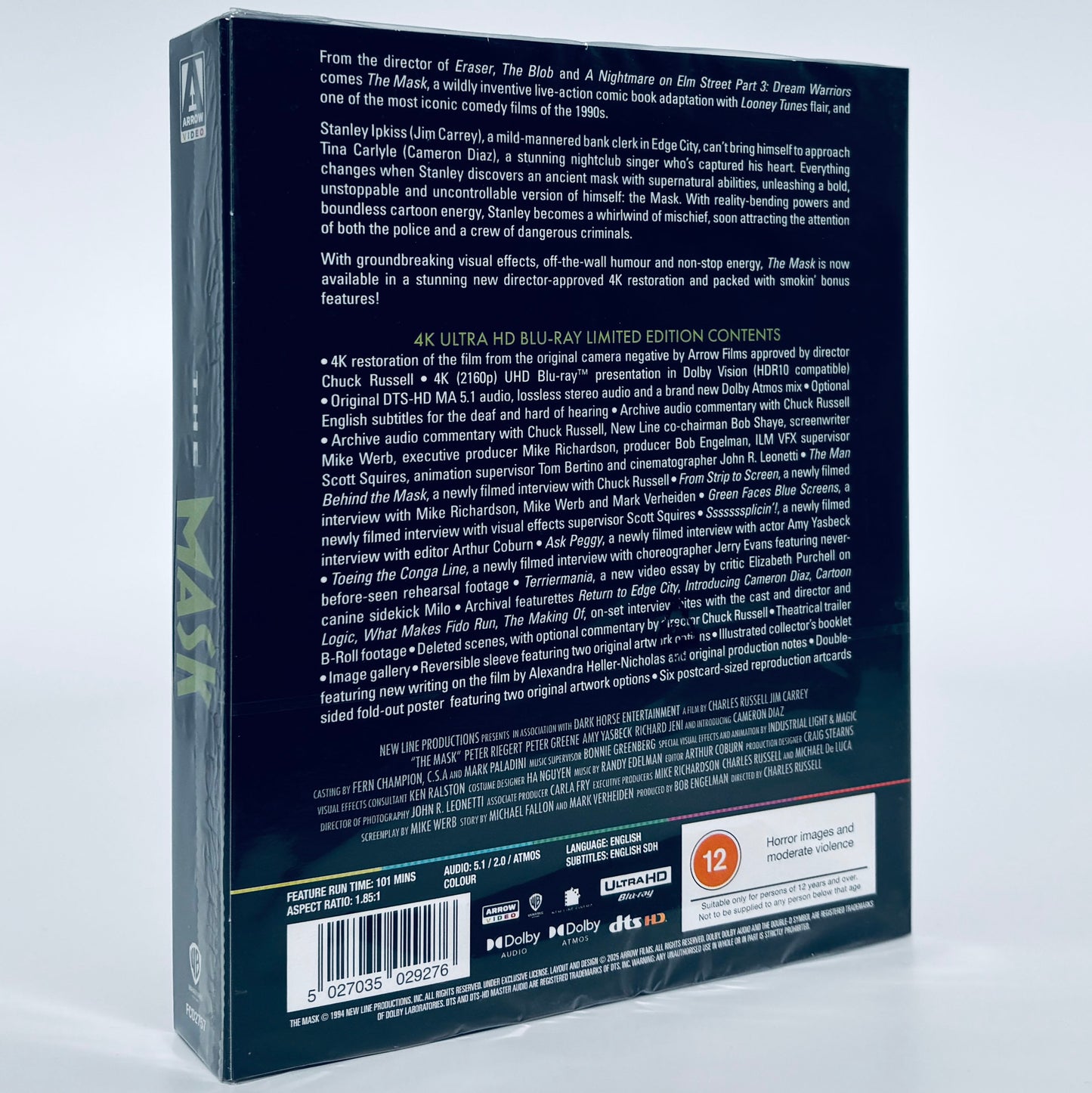 The Mask 4K Ultra HD 1994 Blu-ray Arrow Jim Carrey Cameron Diaz Poster