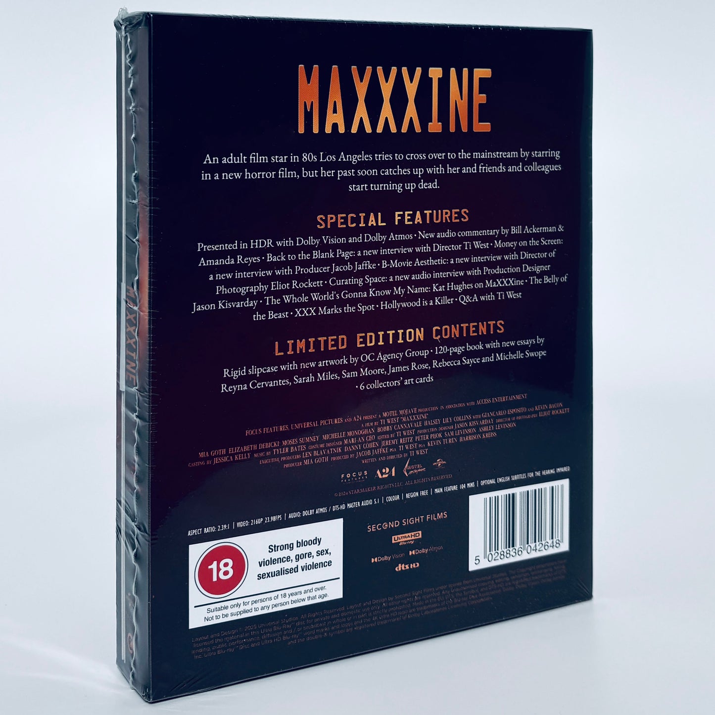 MaXXXine 4K Ultra HD Blu-ray Second Sight Limited Edition Maxine Ti West
