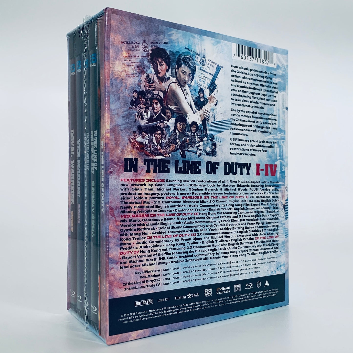 In the line of Duty Collection Blu-ray 88 Films Donnie Yen Michelle Yeoh Cynthia Khan Cynthia Rothrock