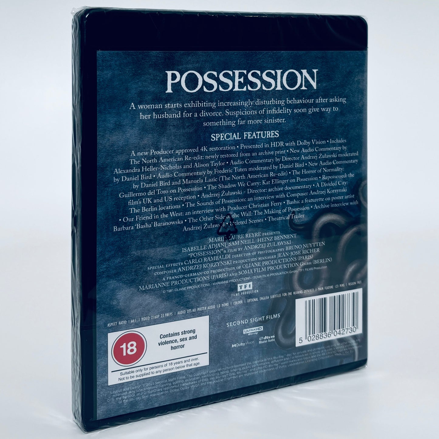 Possession 4K Ultra HD 1981 Blu-ray UHD Second Sight Isabelle Adjani Sam Neill Standard