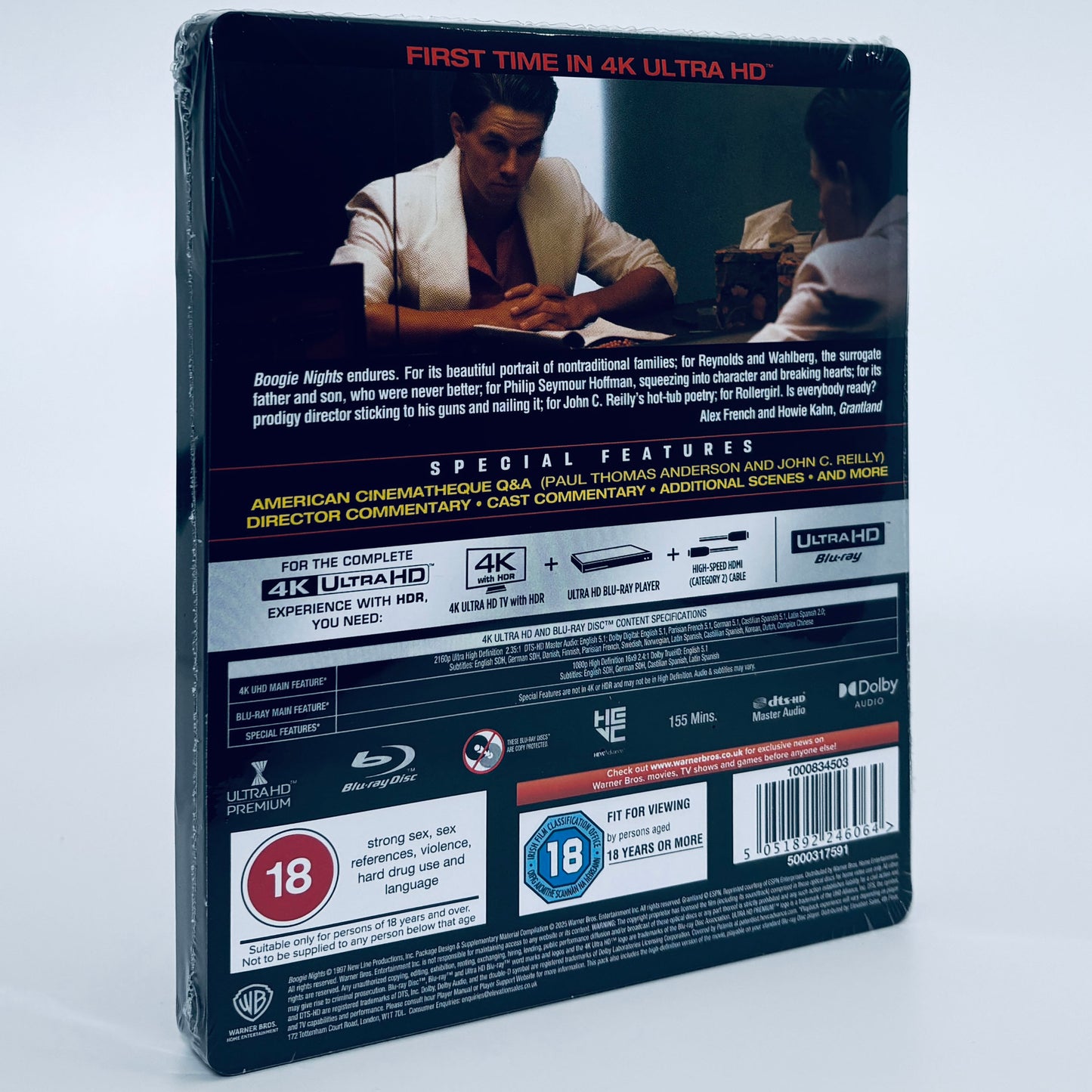 Boogie Nights 4K Ultra HD UHD Blu-ray Warner SteelBook Steel Book PT Anderson