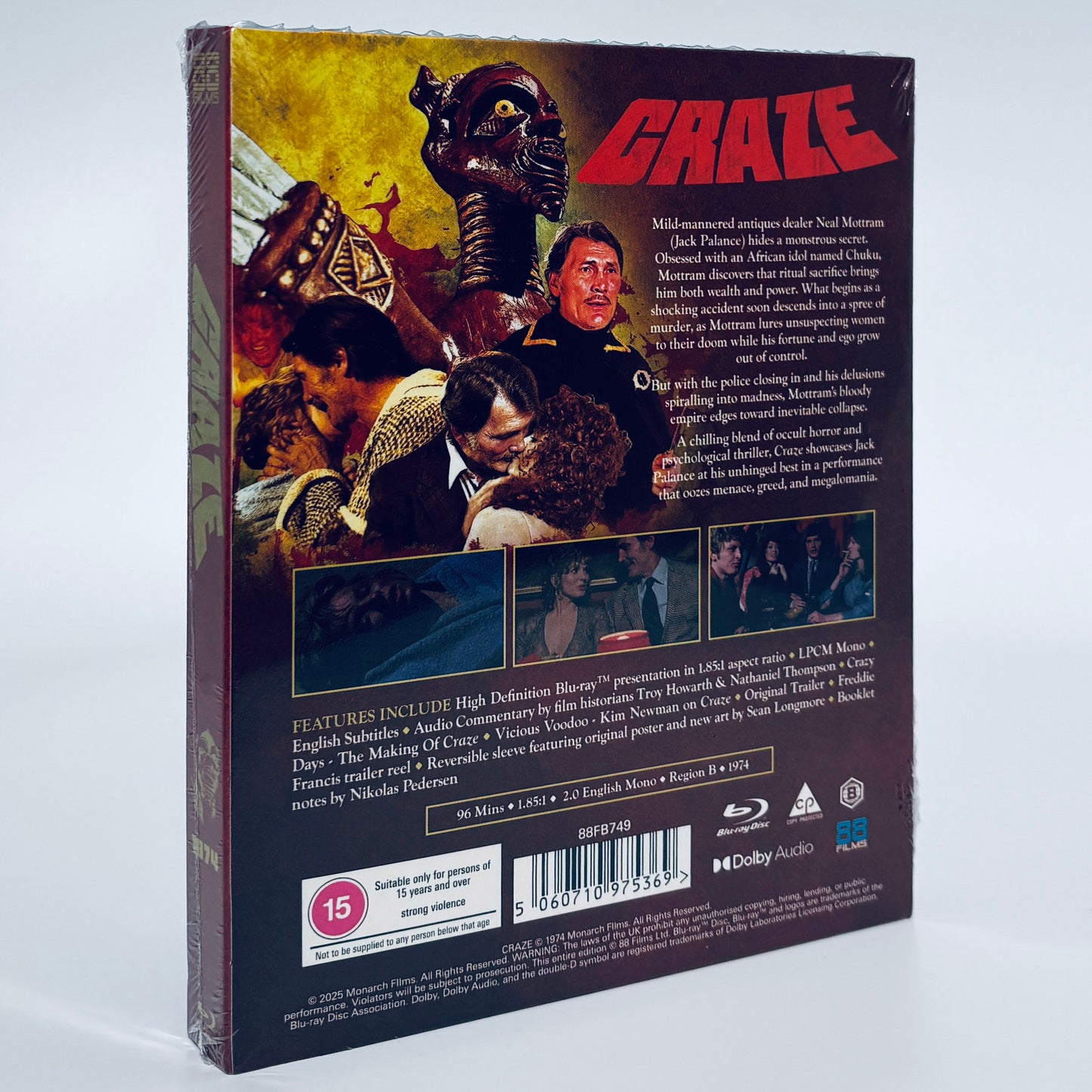 Craze Blu-ray 1974 88 Films Jack Palance The Infernal Idol Freddie Francis