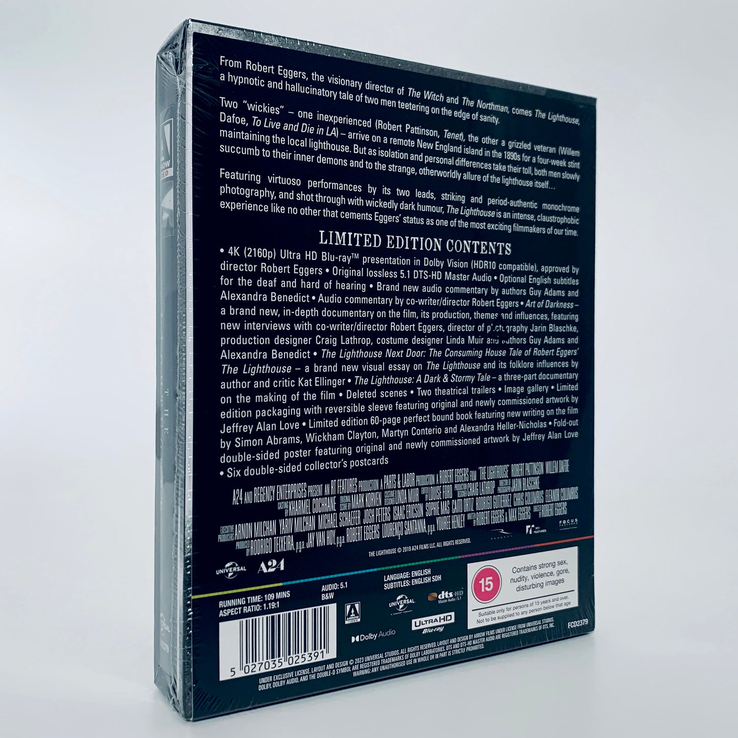 The Lighthouse Limited UHD 4K Arrow Films Ultra HD Blu-ray UK Willem Dafoe Light House Robert Pattinson Robert Eggers