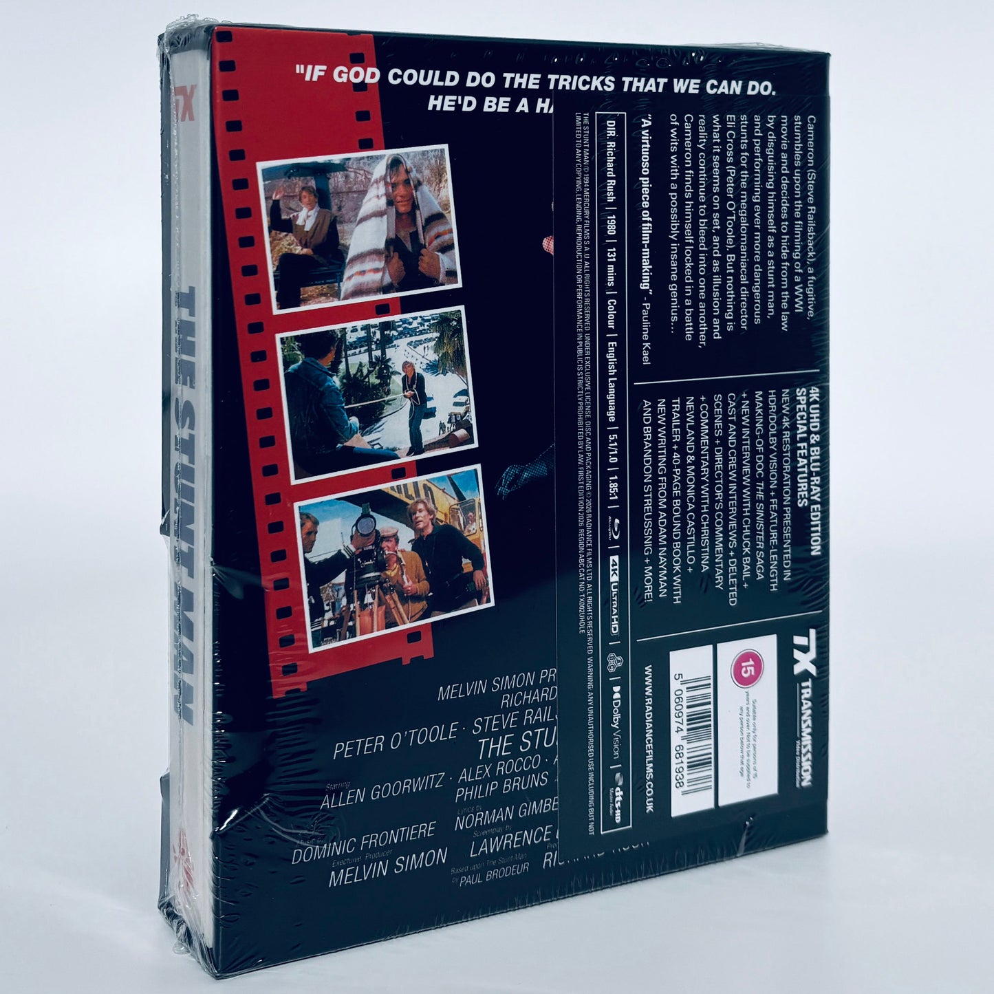 The Stunt Man 4K 1980 Ultra HD Blu-ray Radiance Transmission UHD Peter O'Toole Stuntman
