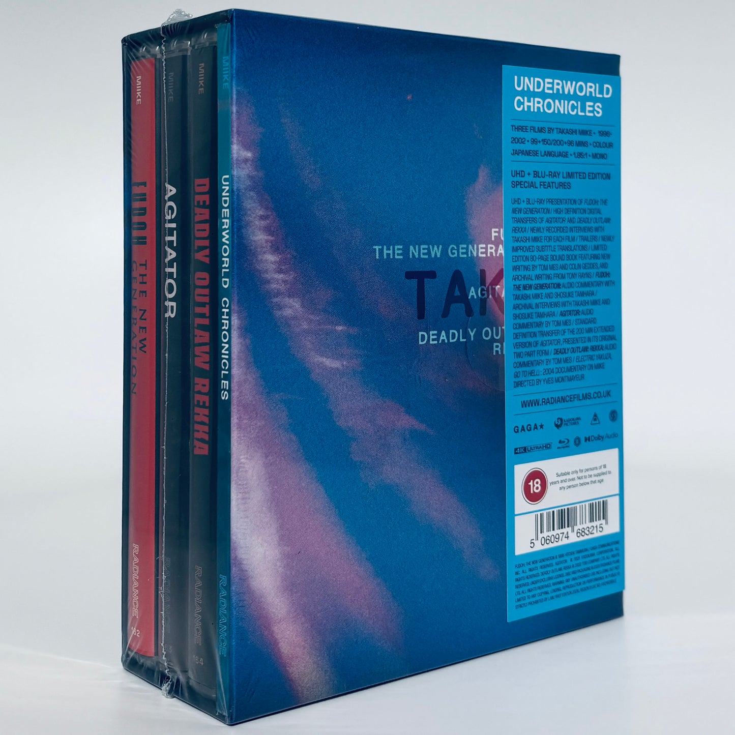 Underworld Chronicles Three Yakuza Fables by Takashi Miike Blu-ray Radiance Fudoh Agitator Deadly Outlaw Rekka
