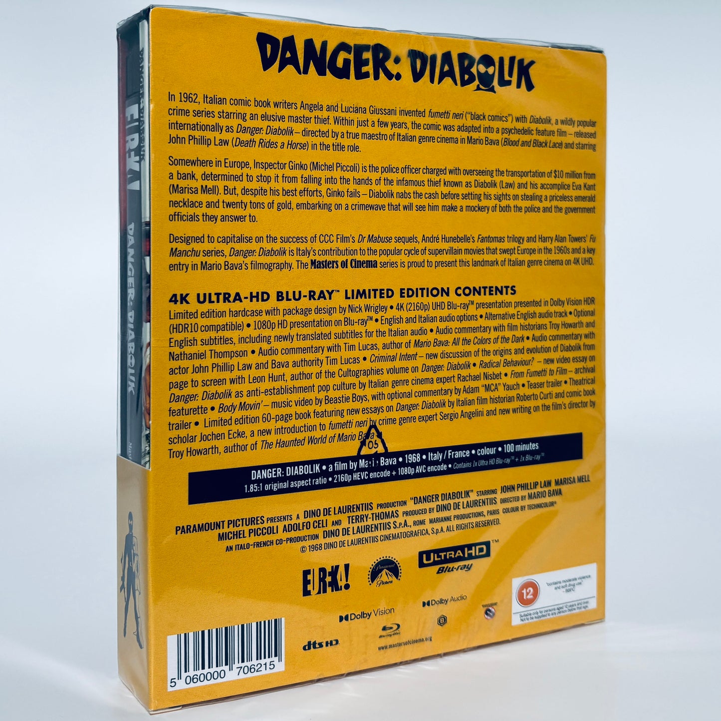 Danger Diabolik 4K Ultra HD Blu-ray UHD Eureka 1968 Mario Bava
