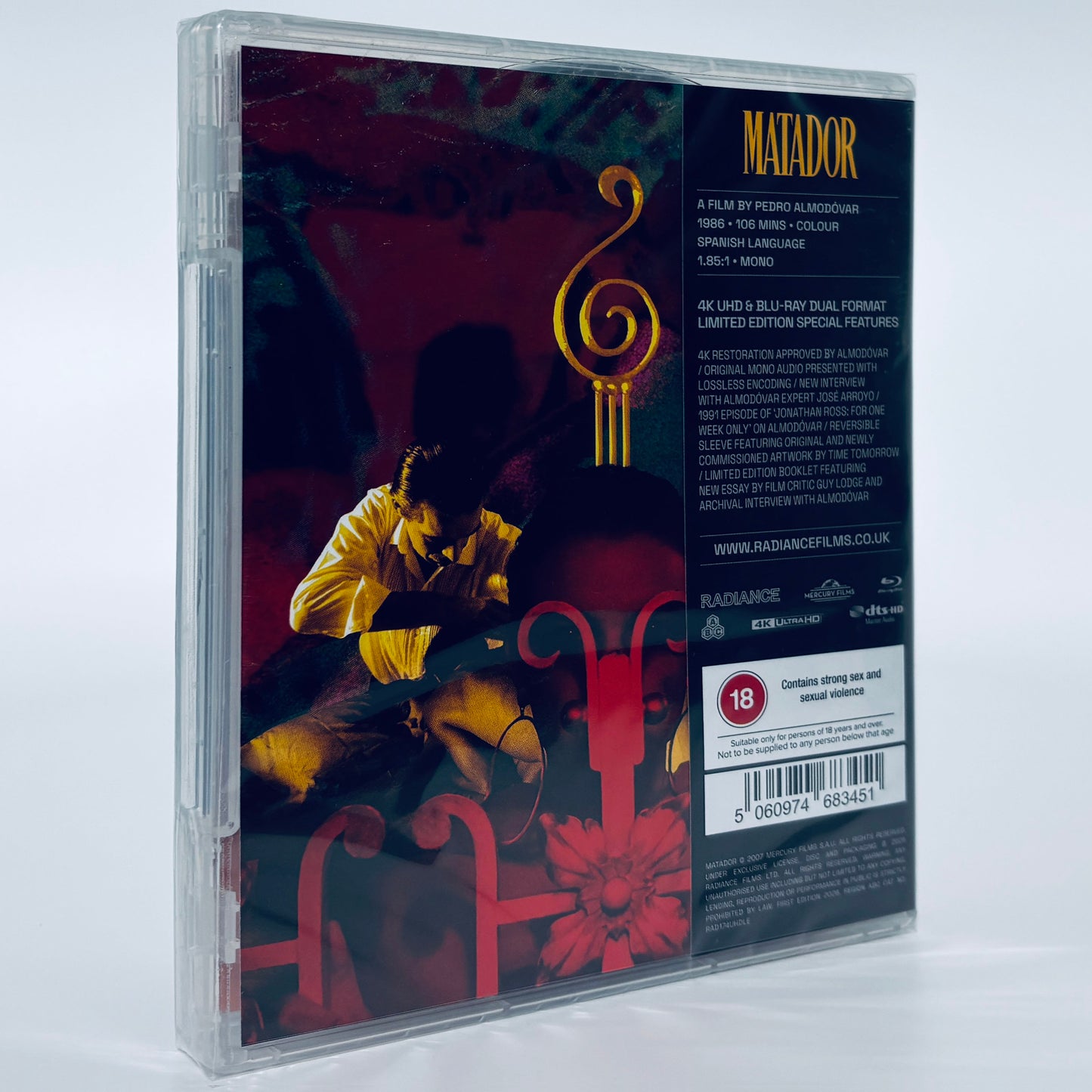 Matador 4K Ultra HD Blu-ray Radiance UHD 1986 Pedro Almodóvar Assumpta Serna Antonio Banderas