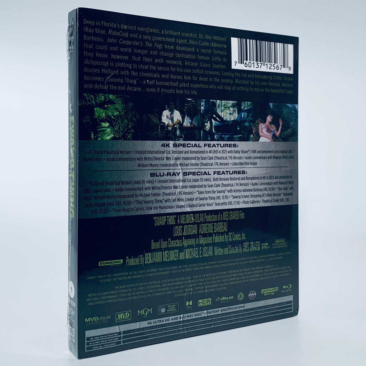 Swamp Thing Uncut International Adrienne Barbeau nude Wes Craven 4K Ultra UH UHD Blu-ray MVD Rewind Swampthing