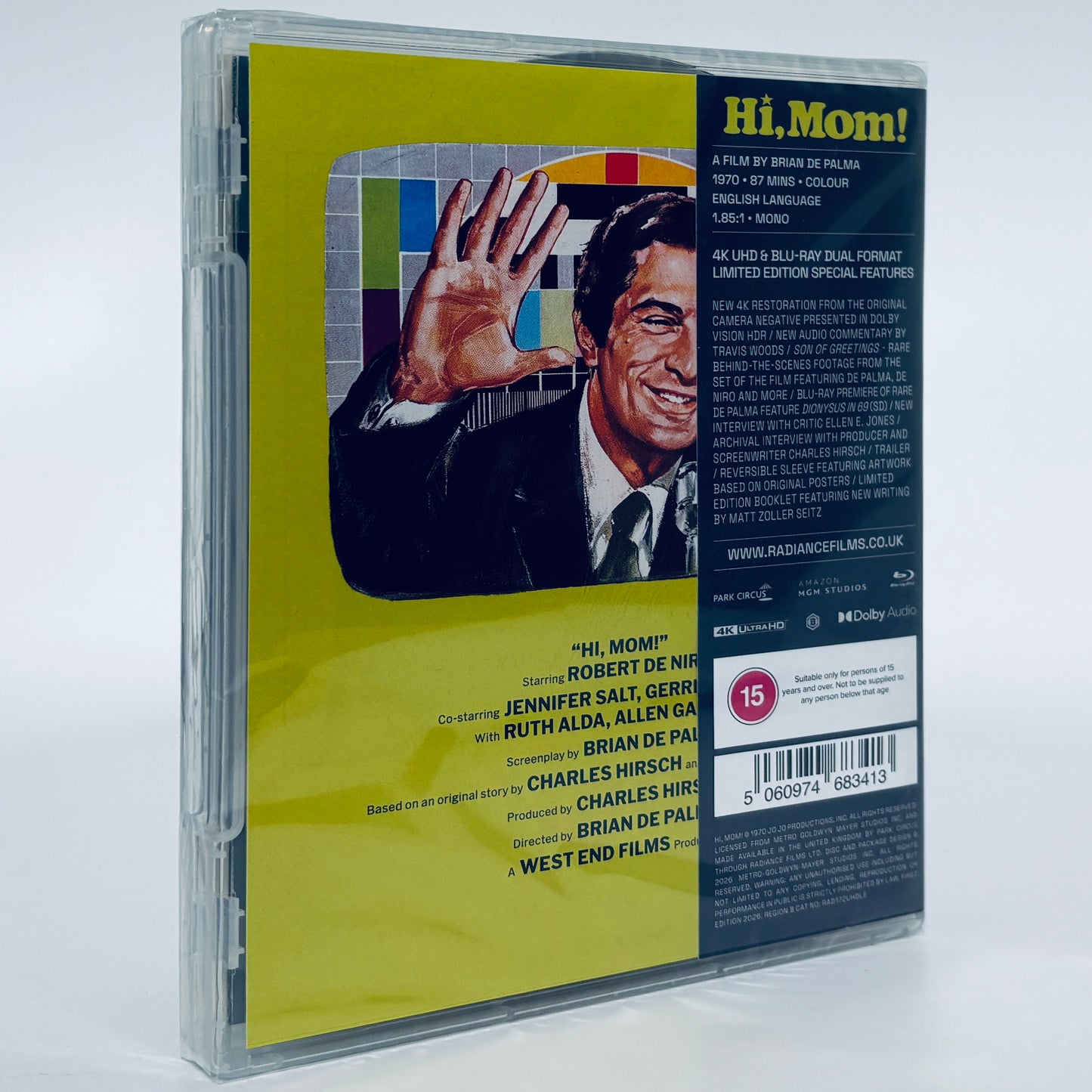 Hi, Mom! 4K Ultra HD Blu-ray 1970 Radiance Greetings sequel Robert De Niro Brian De Palma