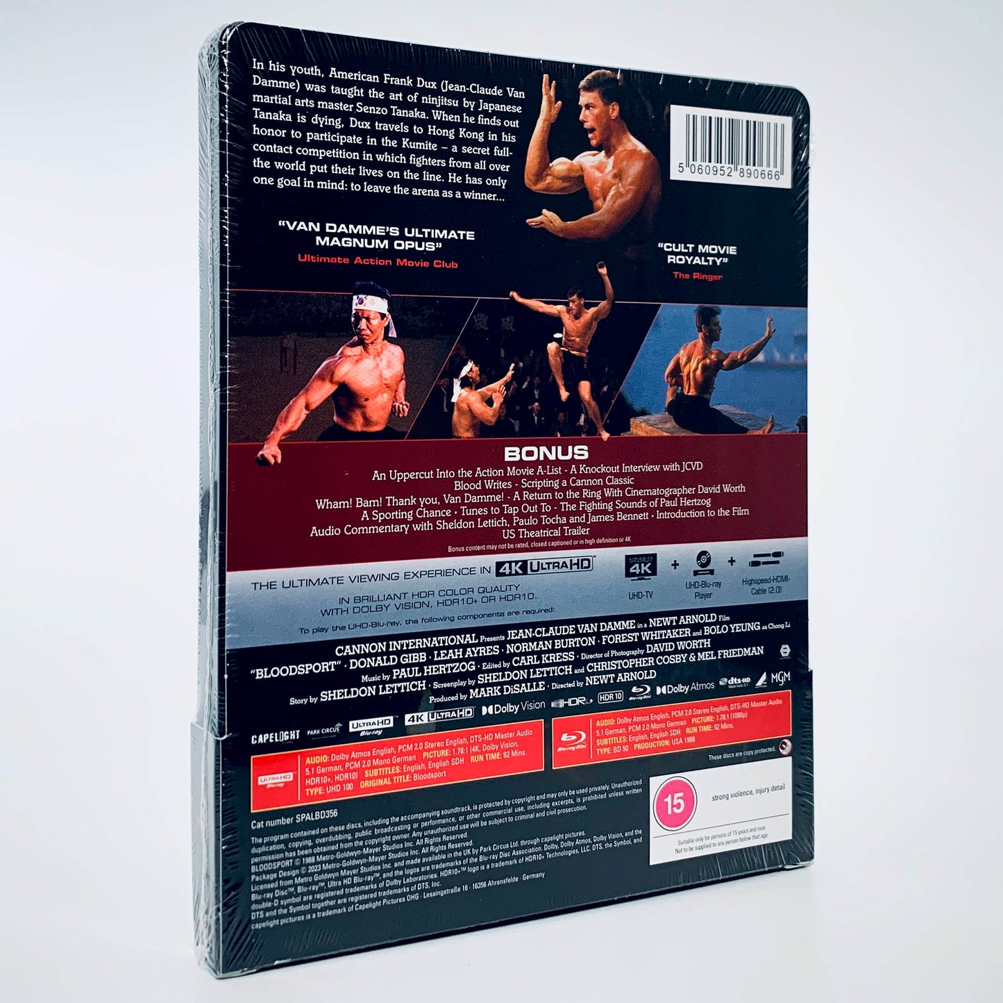 Bloodsport Blood Sport Jean-Claude Van Damme Bolo kickboxer SteelBook Steel Book 4K Ultra HD