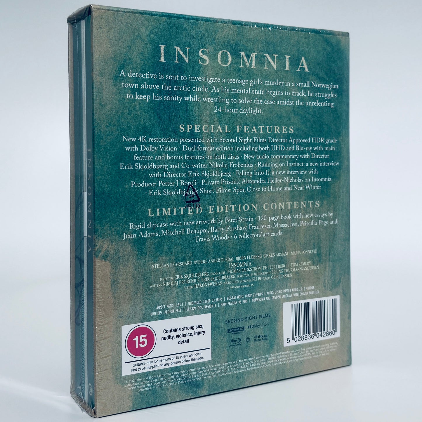 Insomnia 4K Ultra HD Blu-ray 1997 Second Sight Erik Skjoldbjærg Stellan Skarsgård