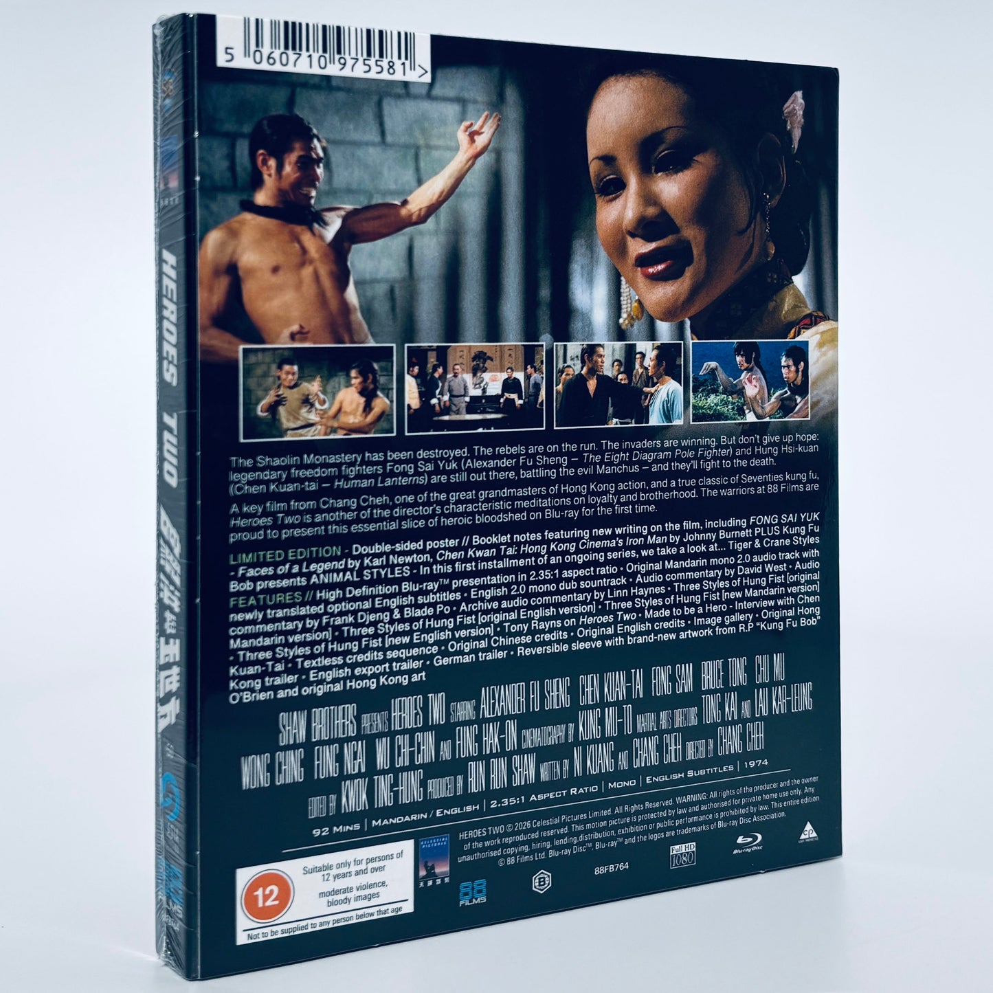Heroes Two Blu-ray 88 Films 2 1974 Chang Cheh Shaw Brothers Alexander Fu Sheng Chen Kuan-tai