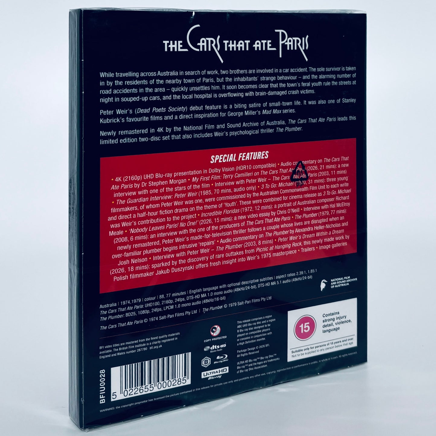 The Cars that Ate Paris & The Plumber Eat 4K Ultra HD Blu-ray 1974 1979 Peter Weir BFI British Film Institute