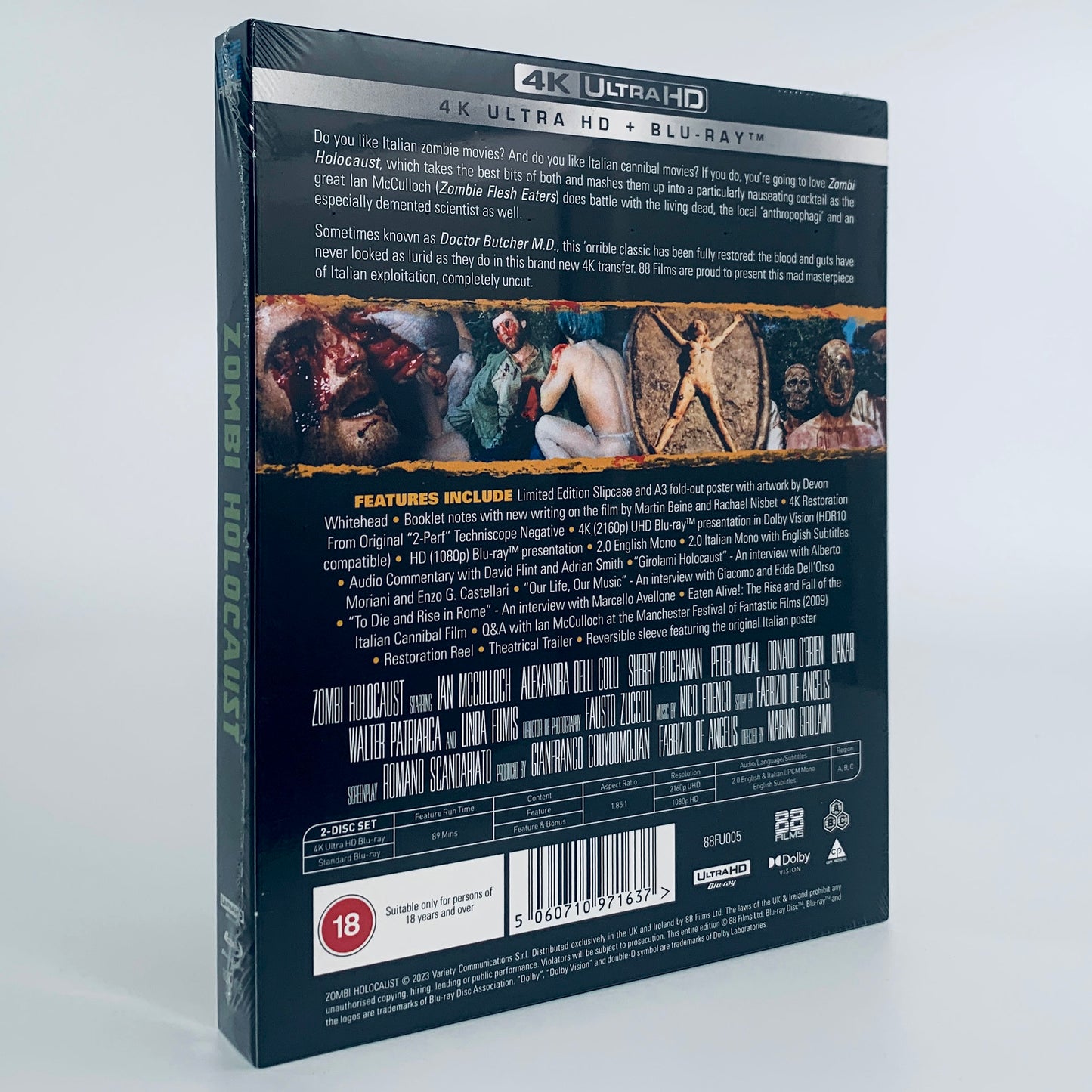Zombi Holocaust Italian Zombie Ian McCulloch Marino Girolami 4K UHD Blu-ray 88 Films Ultra HD