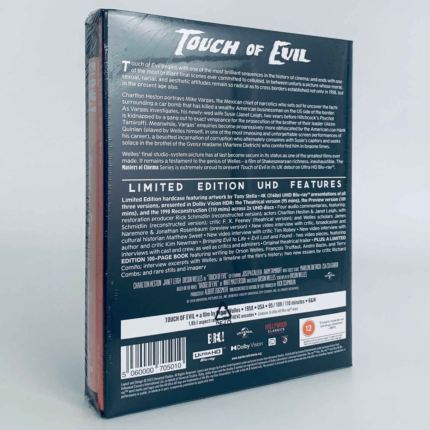 Touch of Evil 4K Ultra HD UHD Orson Welles Charlton Heston Blu-ray Eureka Limited Edition