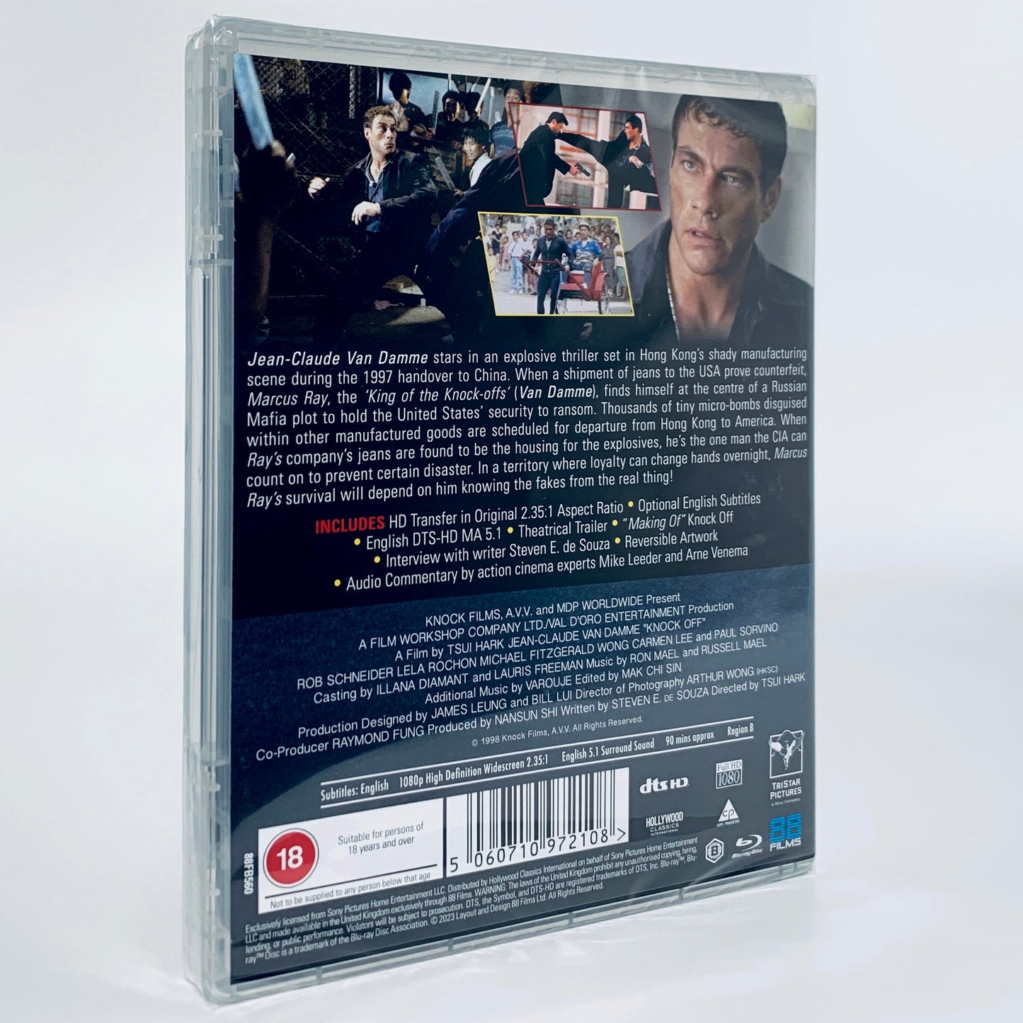Knock Off Jean-Claude Van Damme Tsui Hark JCVD Region B Standard Blu-ray 88 Films