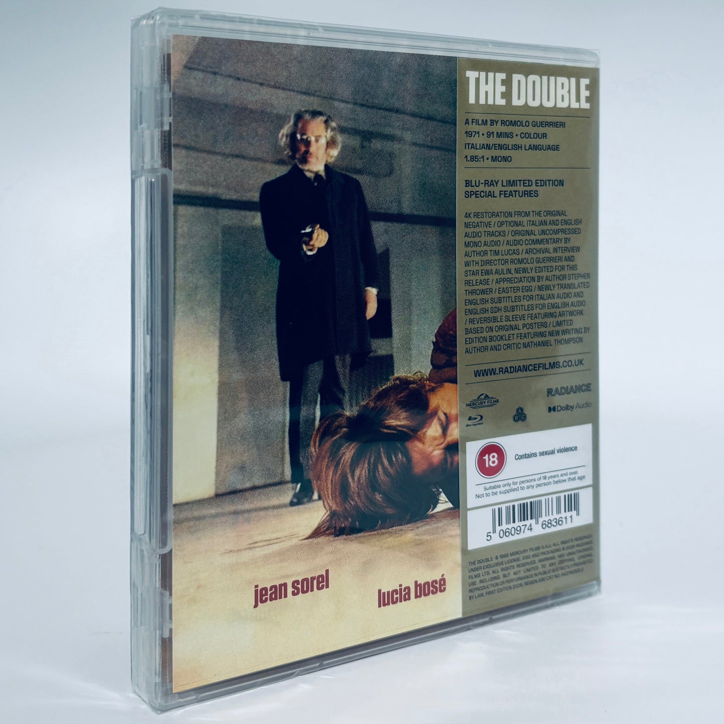 The Double Blu-ray 1971 Radiance Jean Sorel Ewa Aulin Romolo Guerrieri