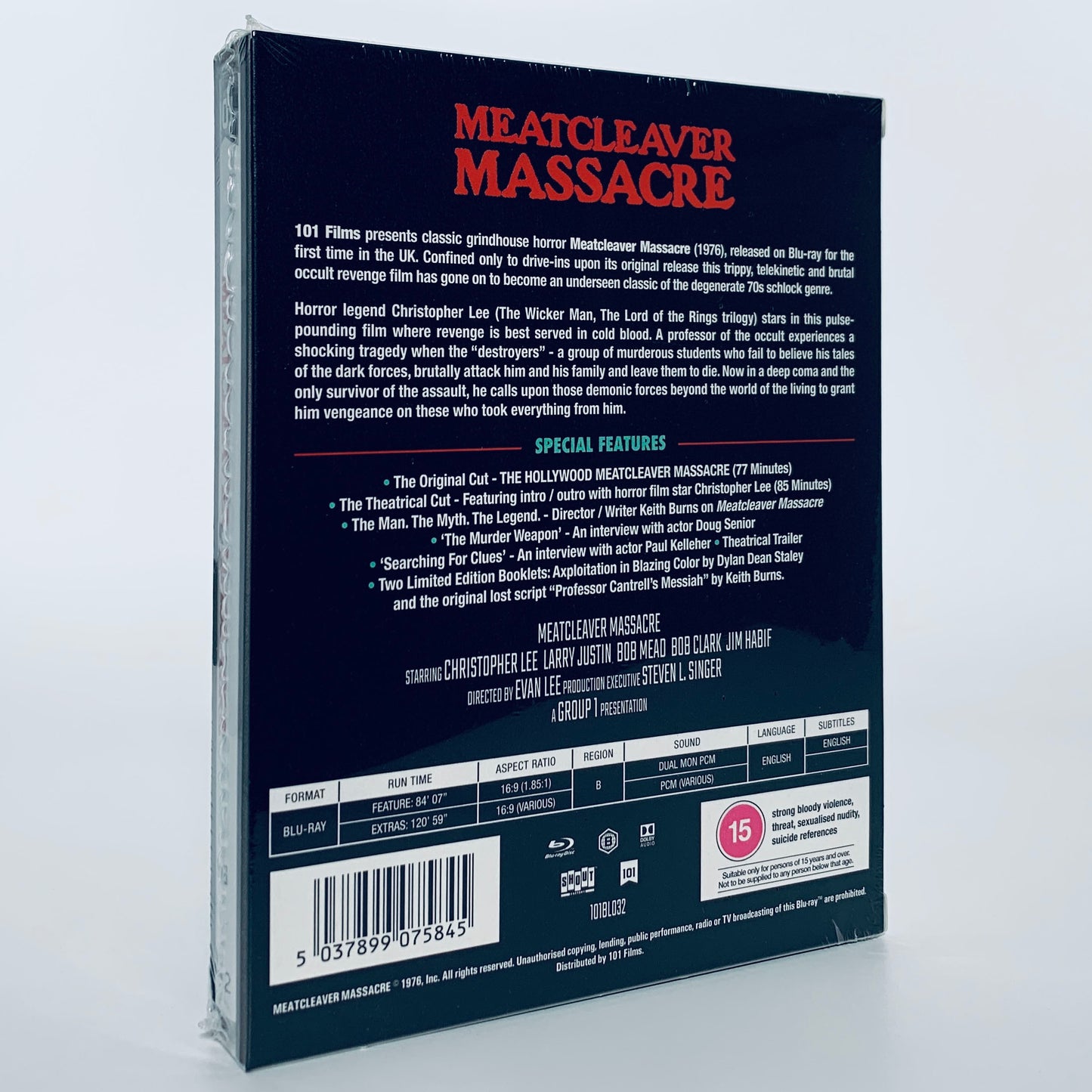 Meatcleaver Massacre Meat Cleaver Christopher Lee Region B Blu-ray 101 Films UK