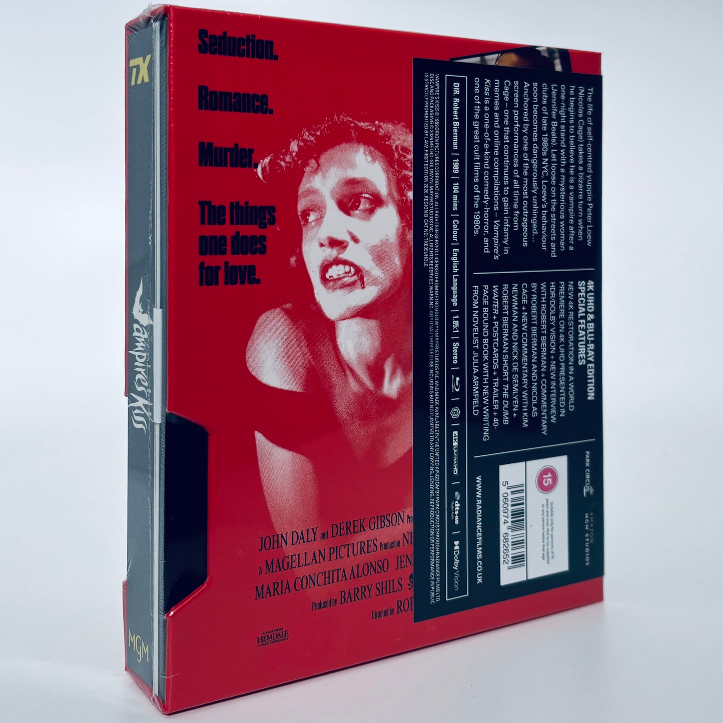 Vampire's Kiss 4K Ultra HD Blu-ray 1988 Radiance Transmission UHD Nicolas Cage Vampires