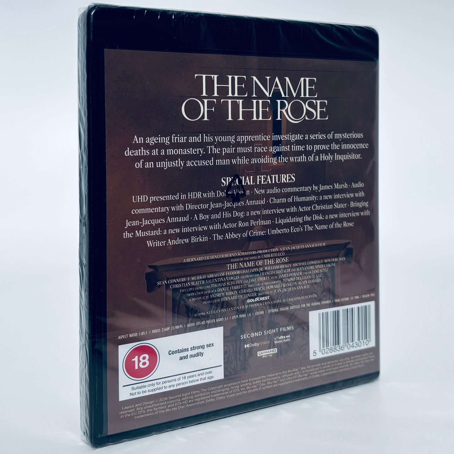 The Name of the Rose 4K Ultra HD 1986 Second Sight Jean-Jacques Annaud Sean Connery