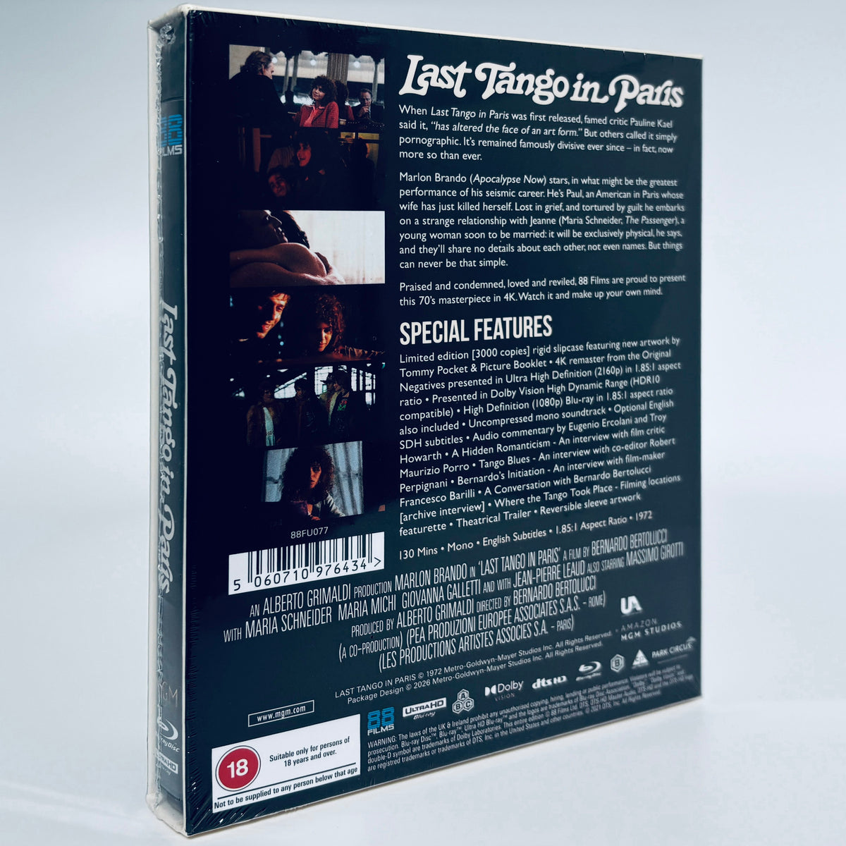 Last Tango in Paris 4K Ultra HD UHD Bernardo Bertolucci Marlon Brando Maria Schneider