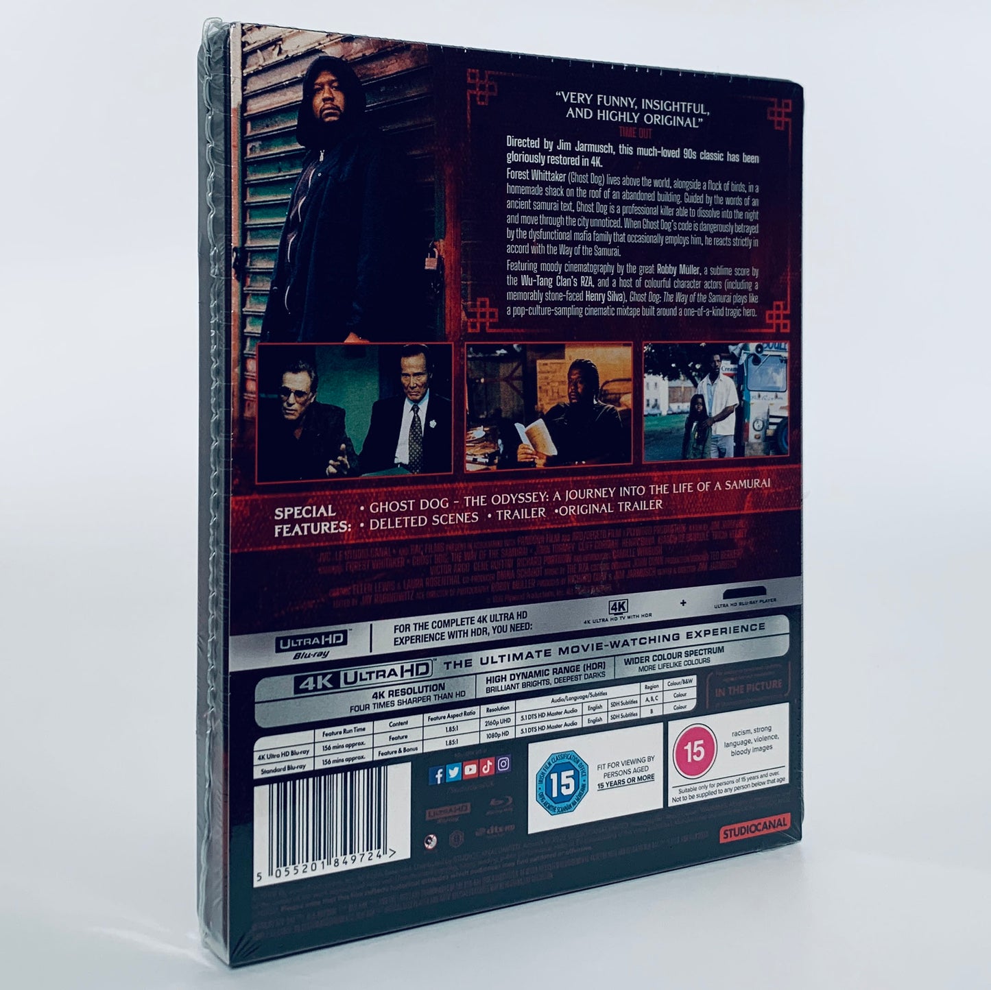 Ghost Dog The Way of the Samurai 4K Ultra HD Blu-ray Steel Book Studio Canal