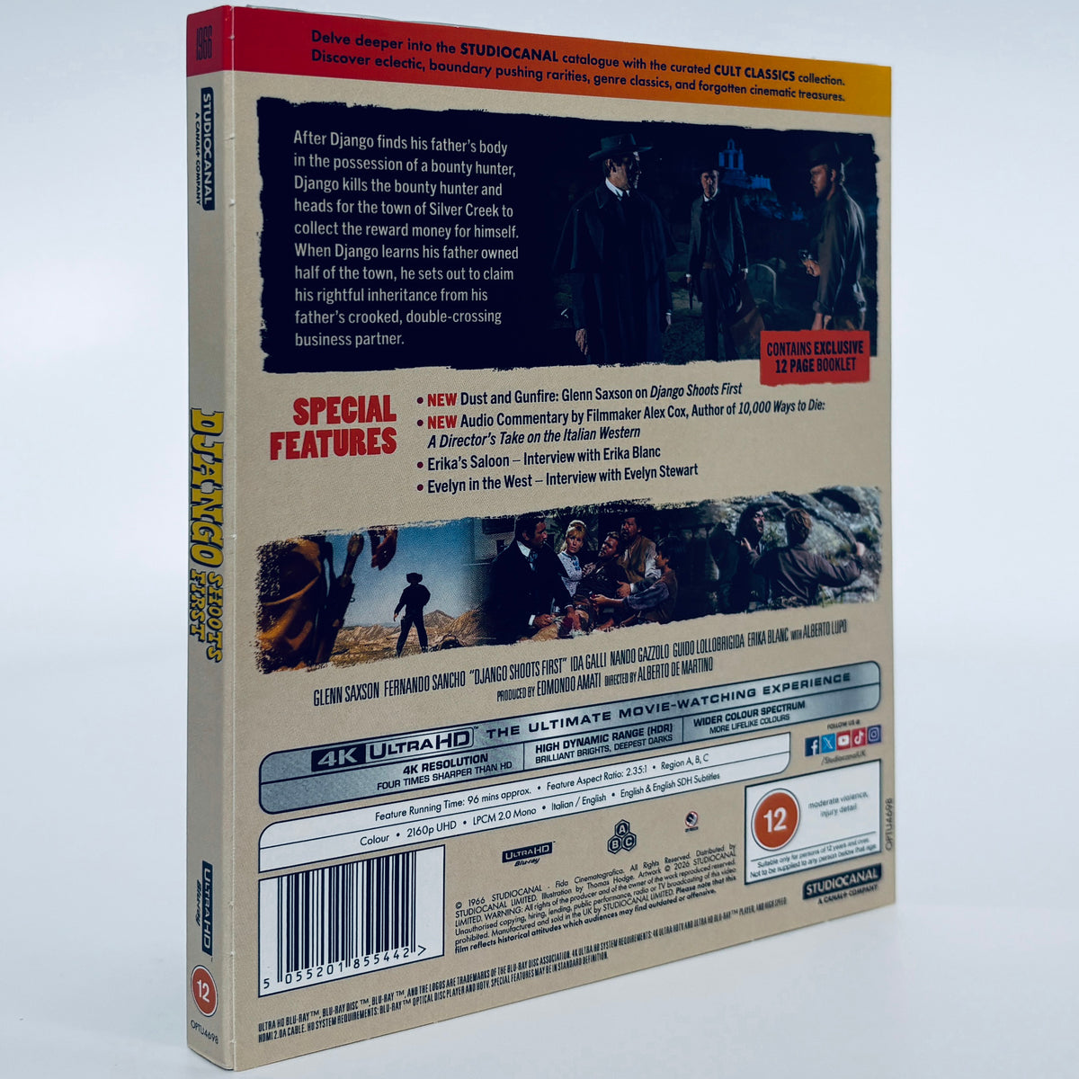 Django Shoots First 4K Ultra HD Blu-ray Studio Canal 1966 Alberto De Martino Glenn Saxson