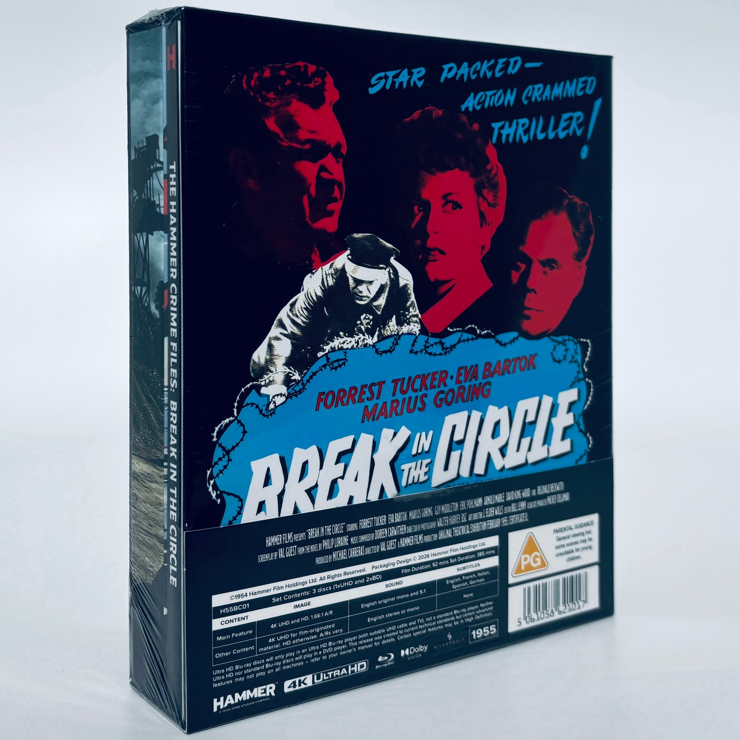 Break in the Circle 4K Ultra HD Blu-ray Hammer Films 1955 Forrest Tucker Val Guest Eva Bartok